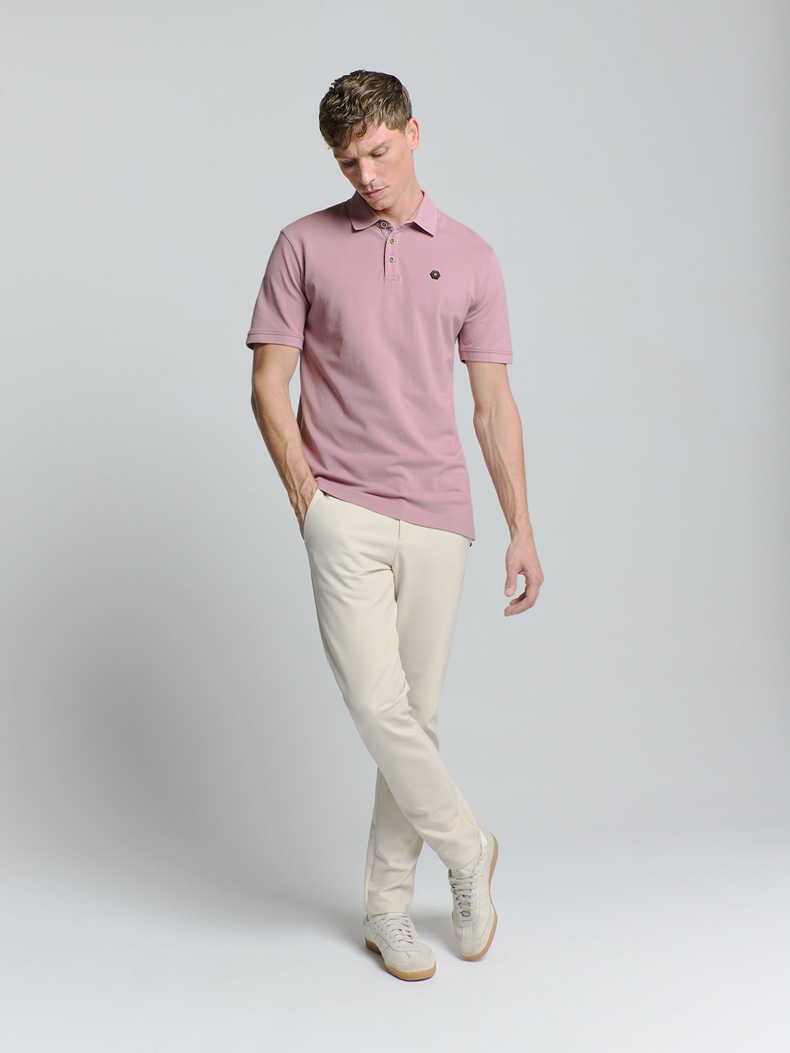 NO EXCESS Poloshirt »No Excess Poloshirt Polo Pique Garment Dyed«