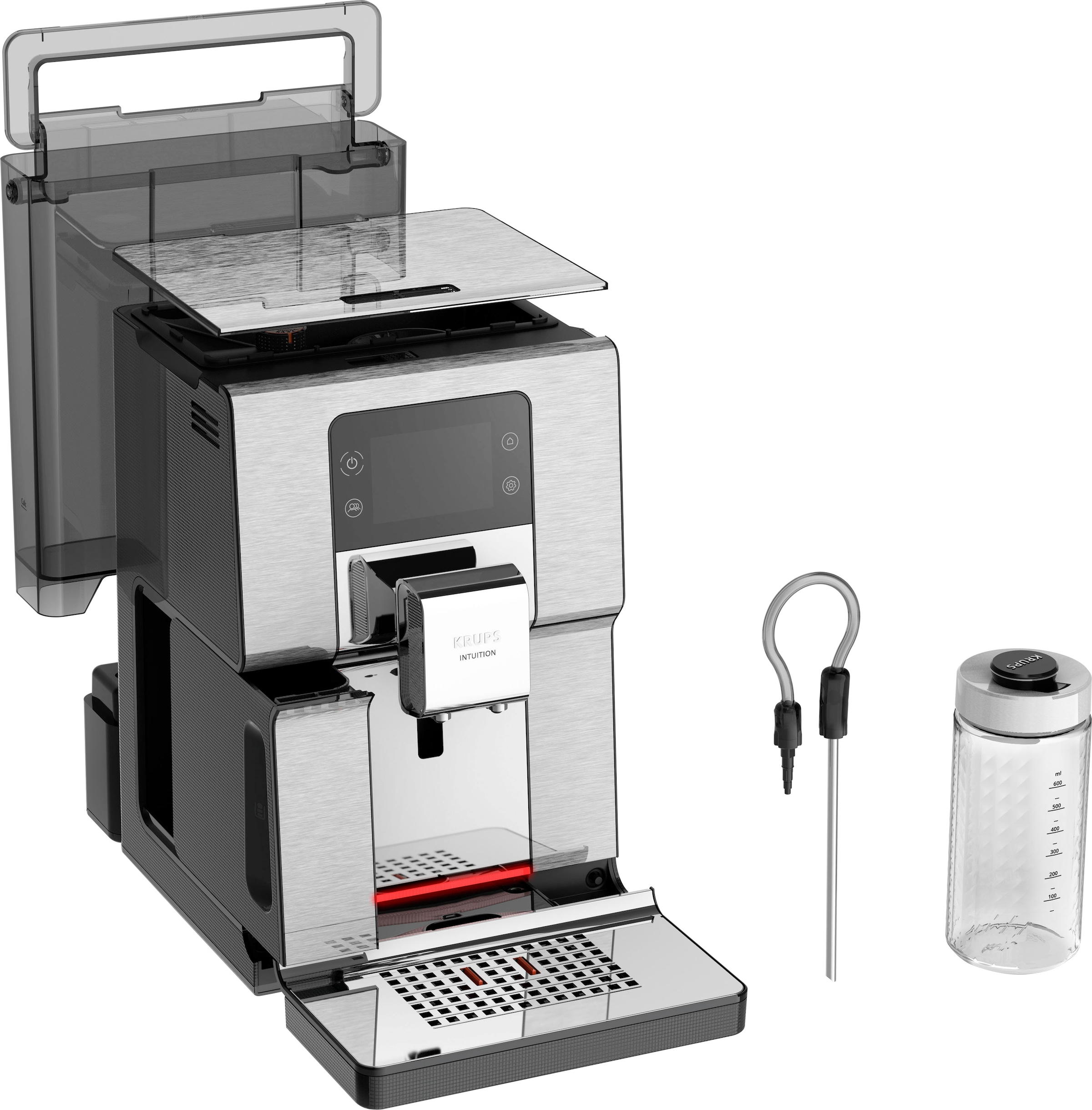 Kaffeevollautomat Krups »EA877D Experience+«, BAUR Intuition auf 21 Kaltgetränke-Spezialitäten, Farb-Touchscreen | Raten geräuscharm, und Heiß-