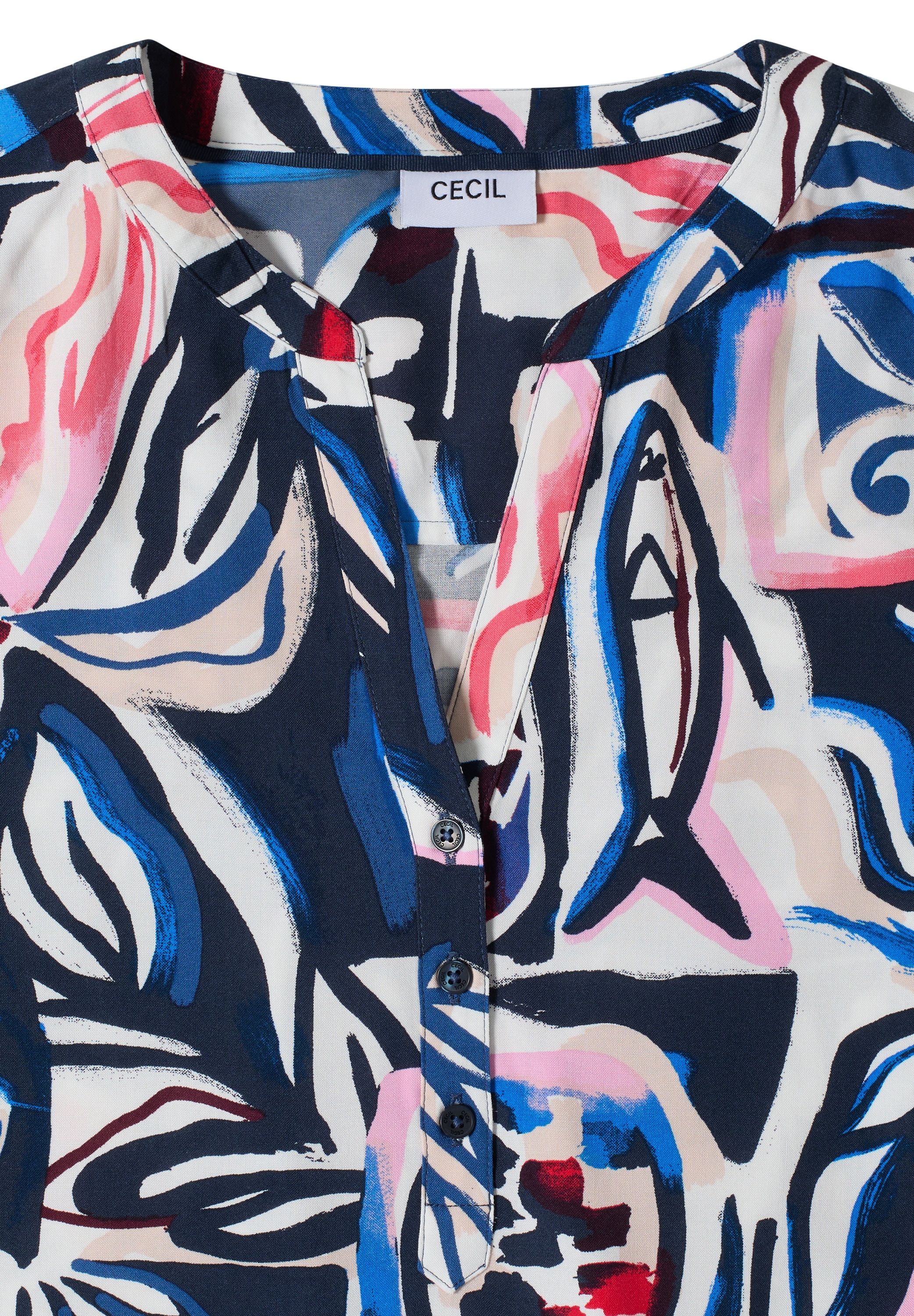 Cecil Kurzarmbluse aus softer Viskose