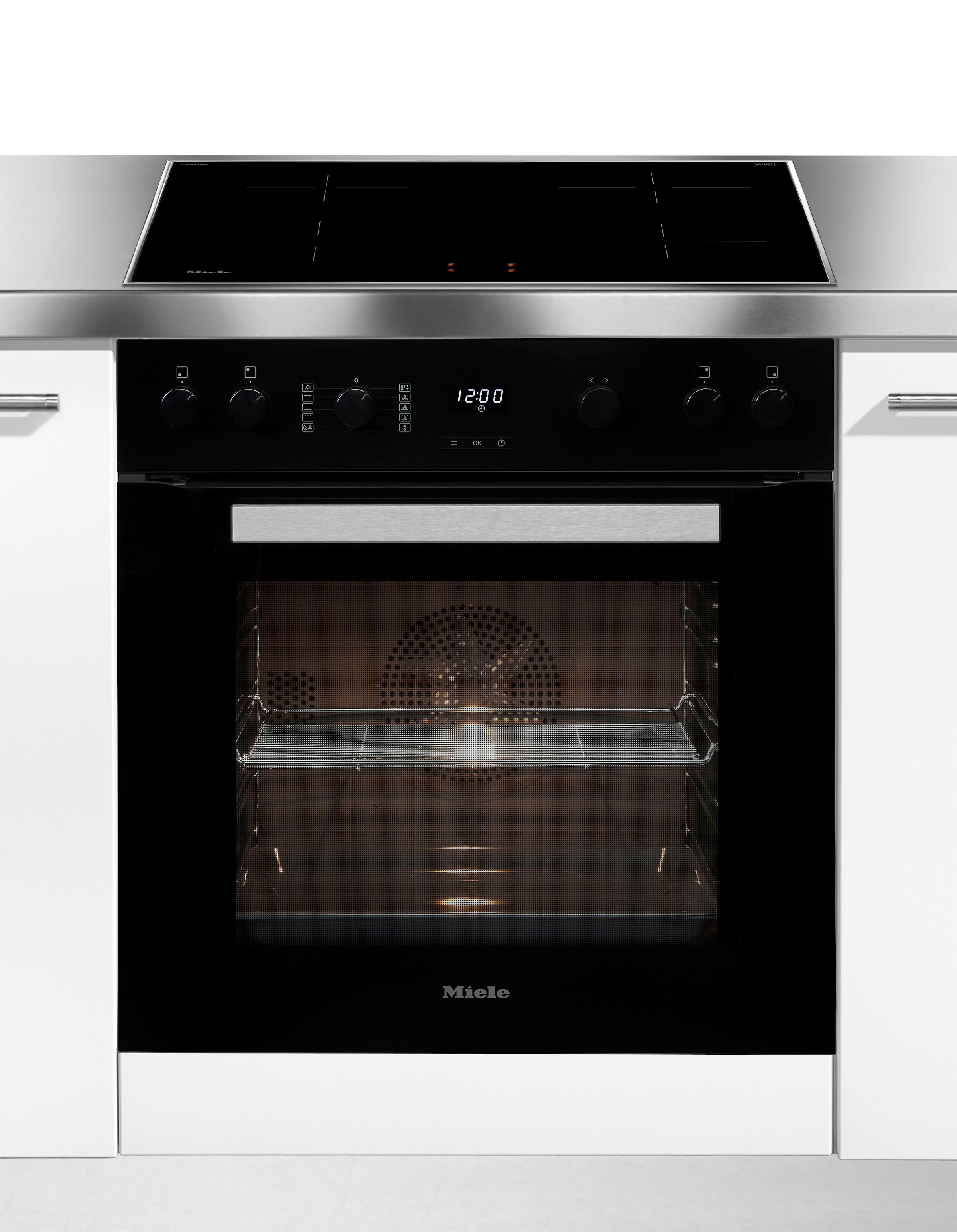 Miele "H2455 I OBSW + KM 7061 FR" Herd-Set - Kombination aus Herd und Induk günstig online kaufen
