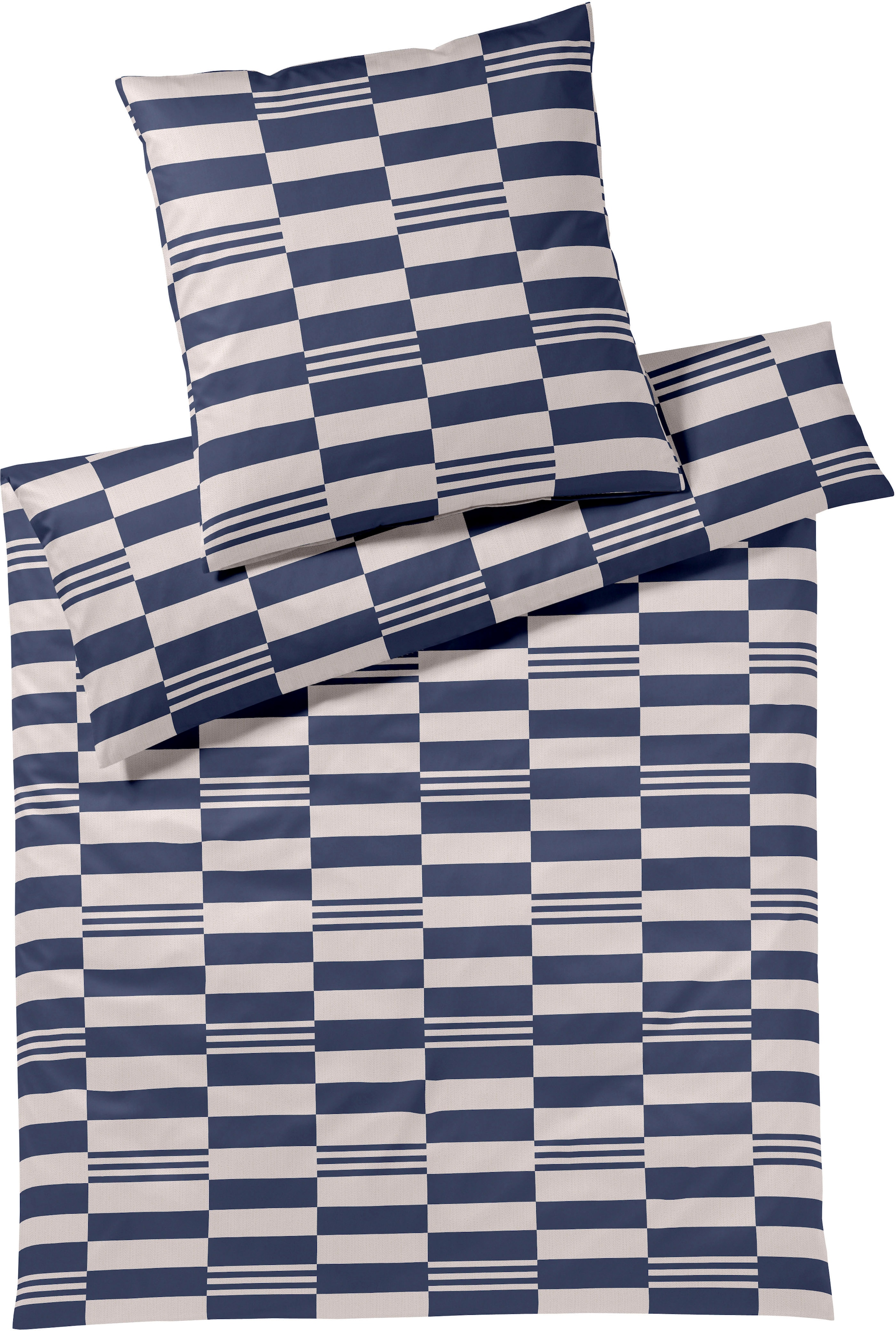 Elegante Bettwäsche "Skip" 2 Stk. tlg. angenehmes Hautgefühl günstig online kaufen