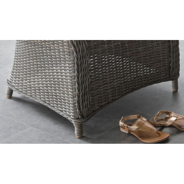 Destiny Garten-Essgruppe »PALMA LUNA«, (Set, 16 tlg.), Polyrattan, Eckgruppe  mit 2 Sessel, Tisch 90x90x67 cm, inkl. Auflagen | BAUR