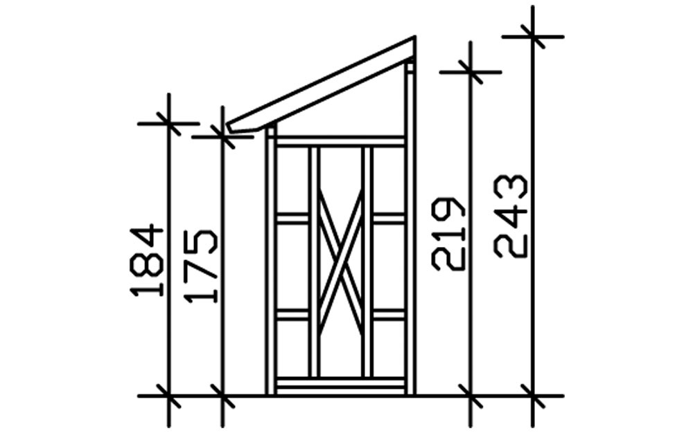 Skanholz Unterstand »Paul 2«, 290 x 126 cm