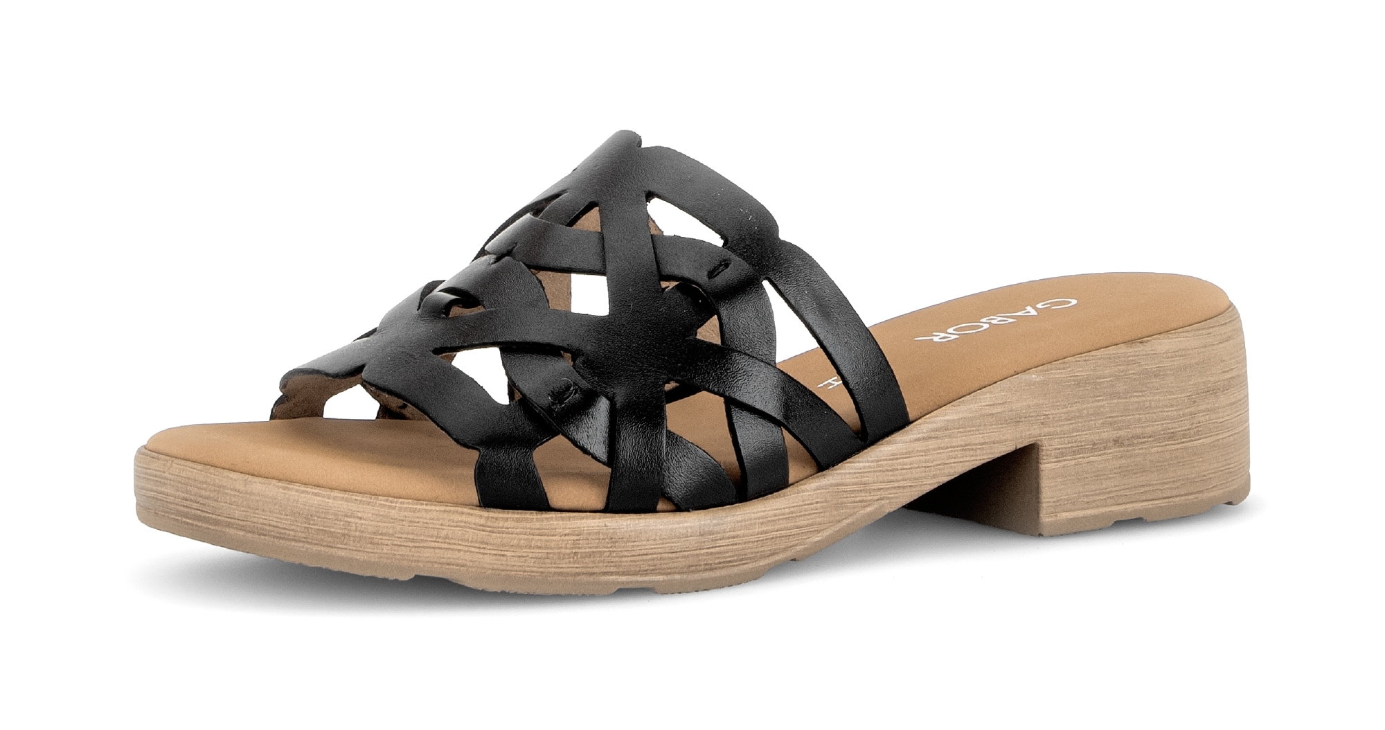 Gabor Pantolette "Pisa" Blockabsatz, Sommerschuh in Komfortweite H (= sehr weit)