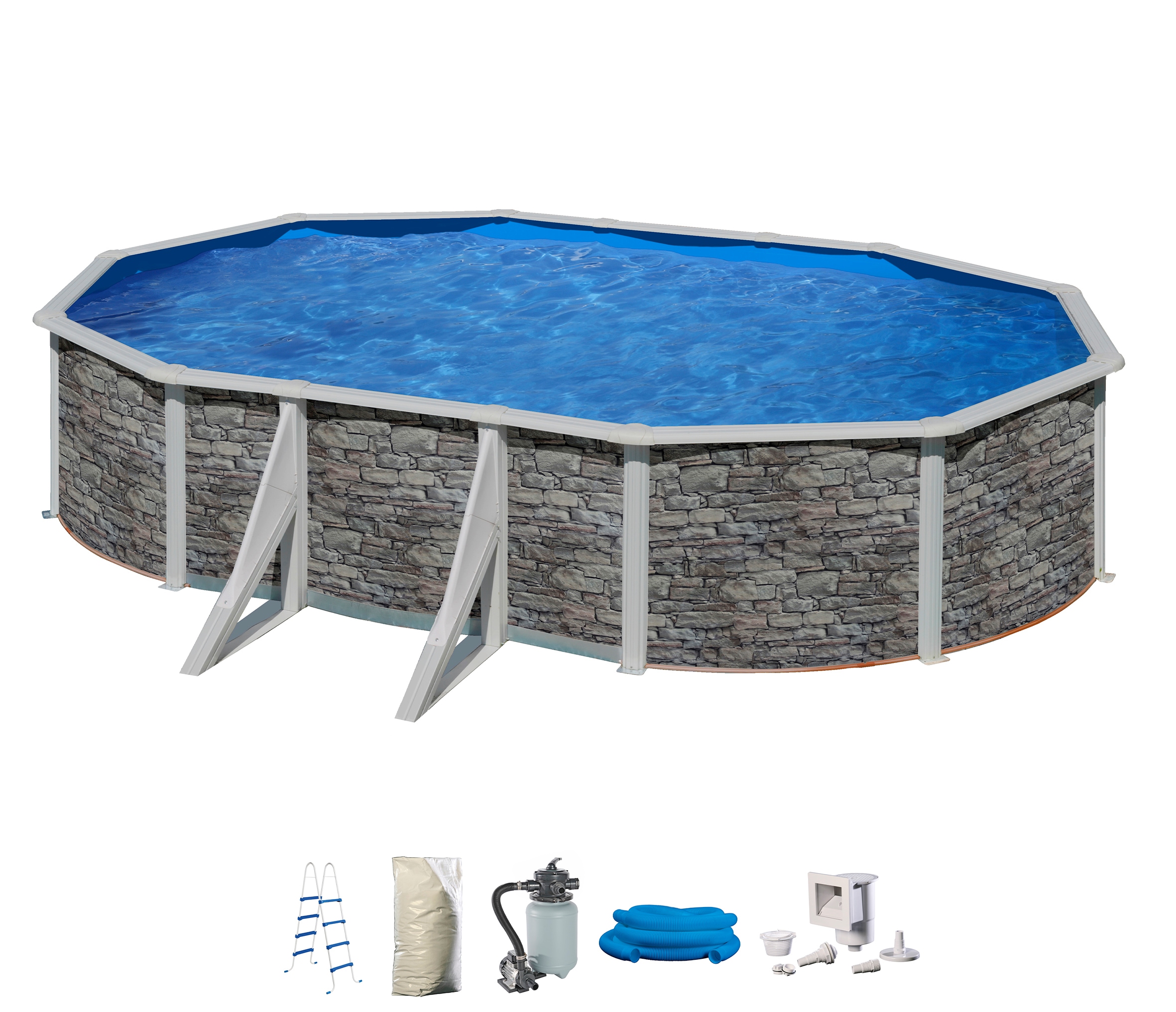 my POOL BWT Ovalpool in moderner Steinoptik, Höhe 120 cm, in verschiedenen günstig online kaufen