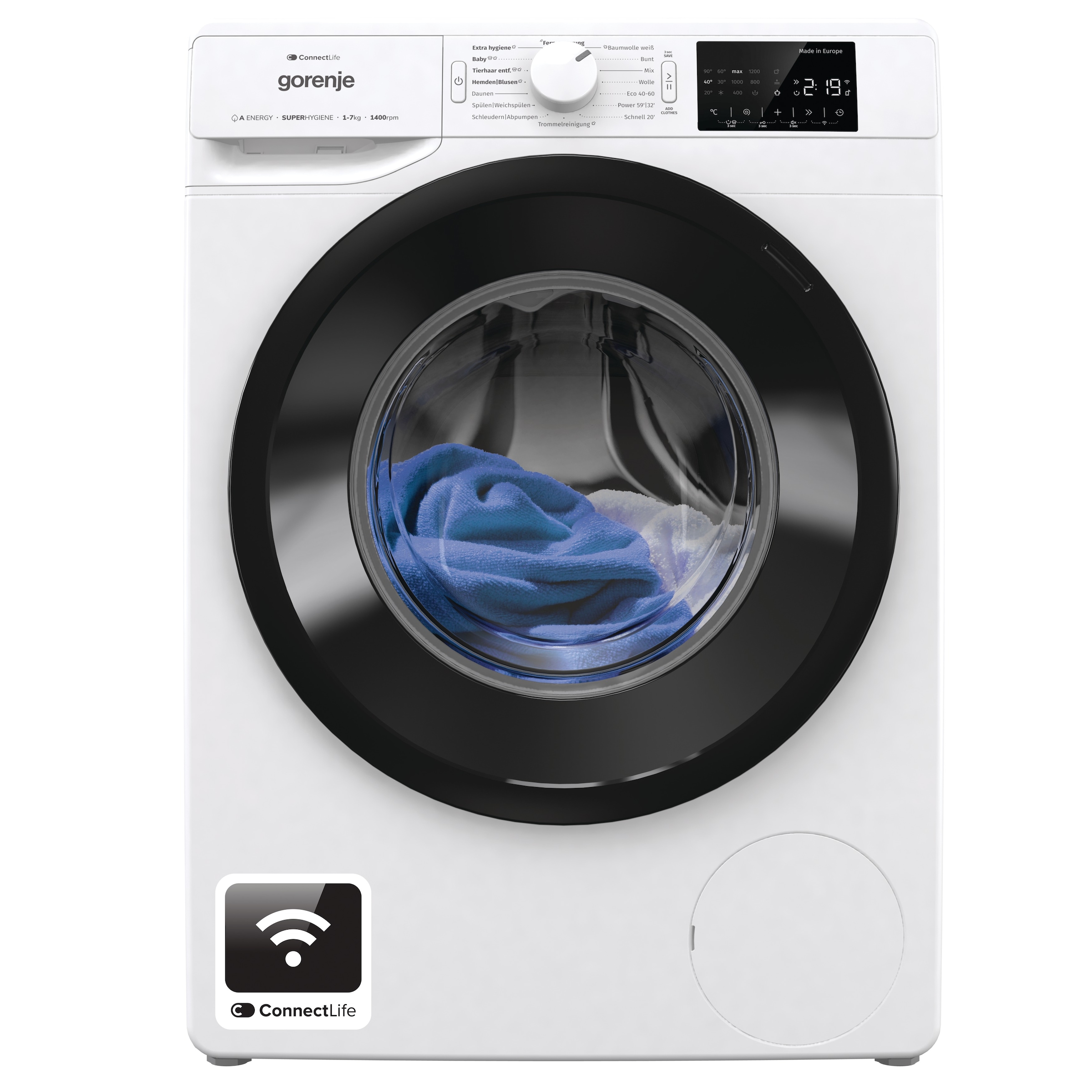 GORENJE Waschmaschine »Wave PNEI74SA1DTS«, 7 kg, 1400 U/min, RealSlim 46,50cm