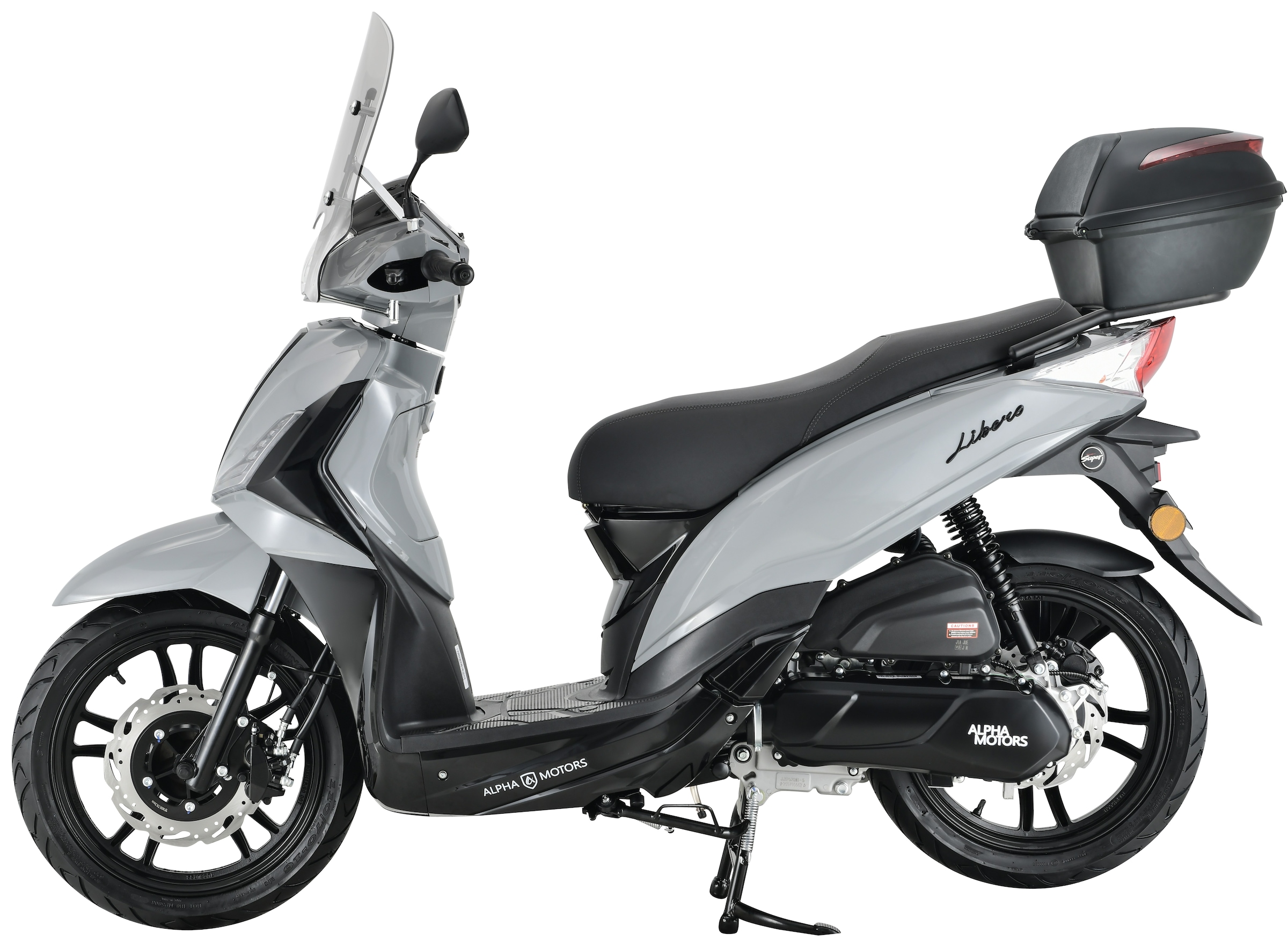 Alpha Motors Motorroller »Motorroller Libero 125 ccm 90 km/h 16" inkl. Topcase und Windschild« 125 cm³ 90 km/h Euro 5 9,5