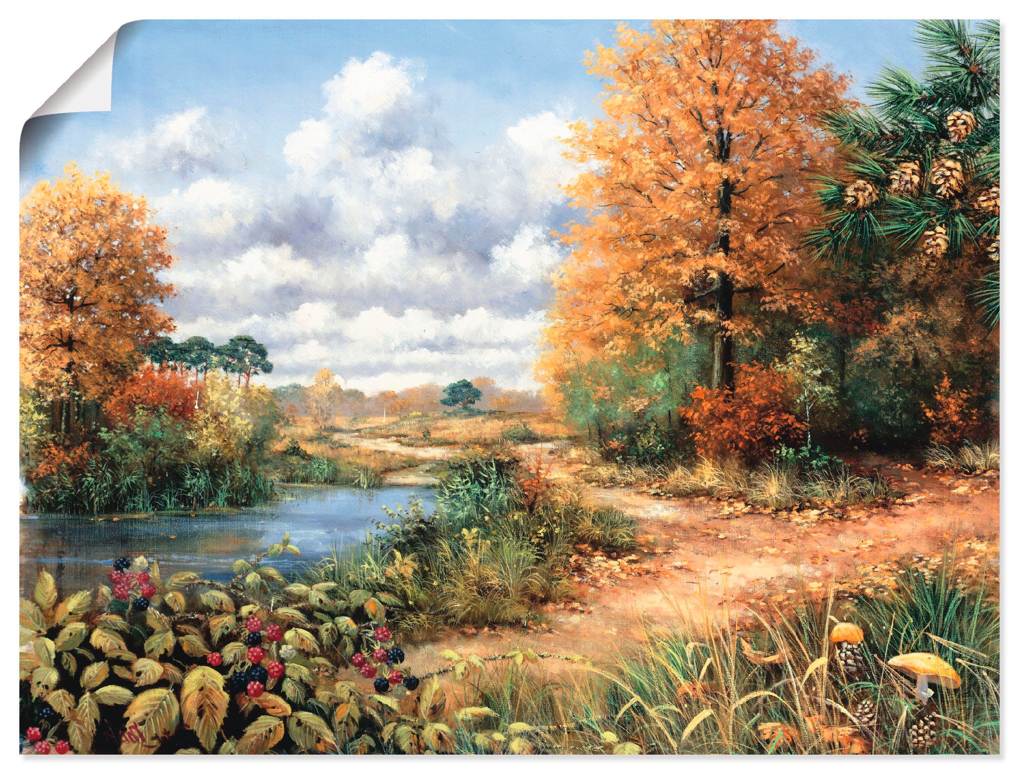 Artland Wandbild "Herbstzeit", Vier Jahreszeiten, (1 St.), als Leinwandbild günstig online kaufen