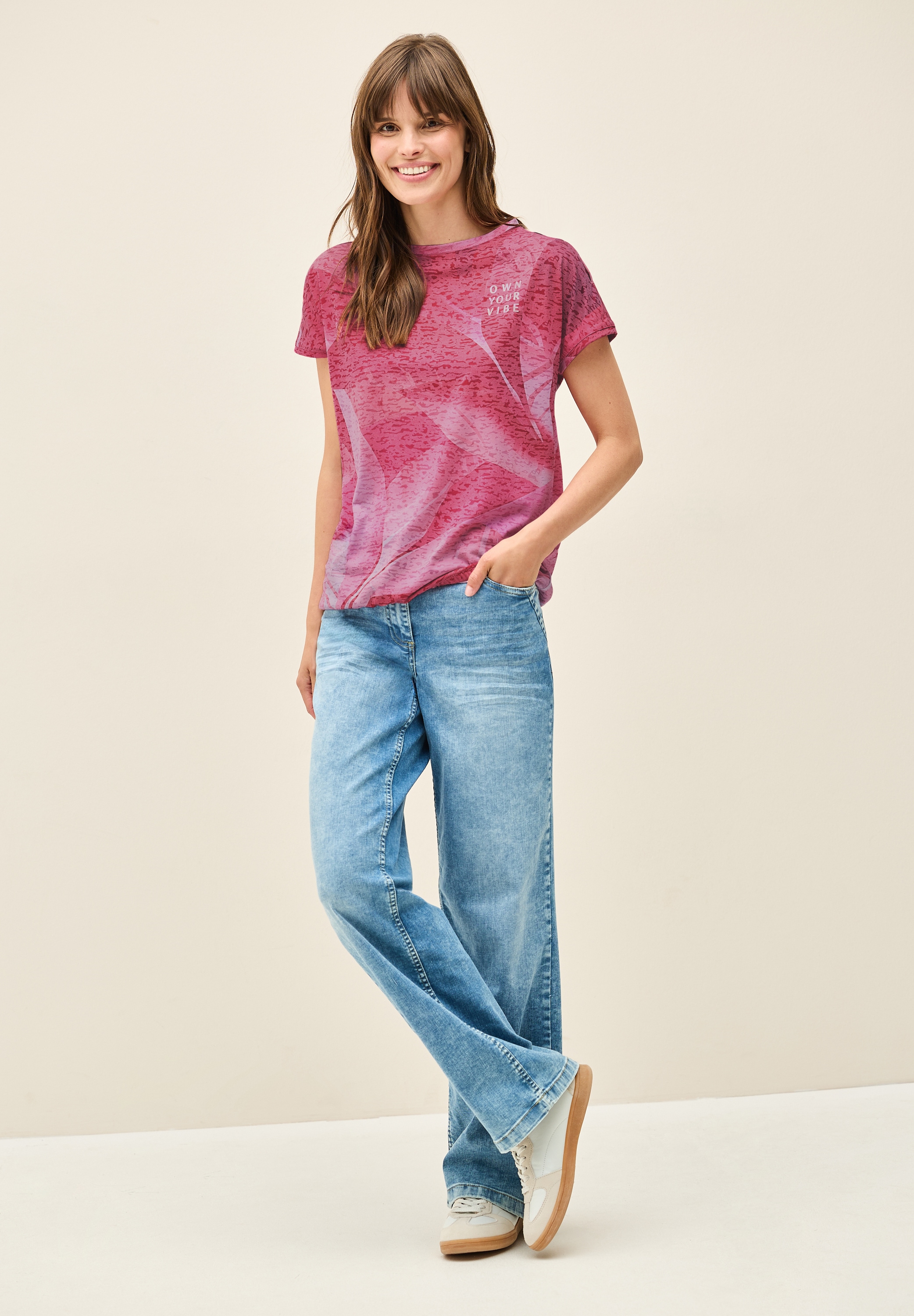Cecil Print-Shirt, mit Elastikbund