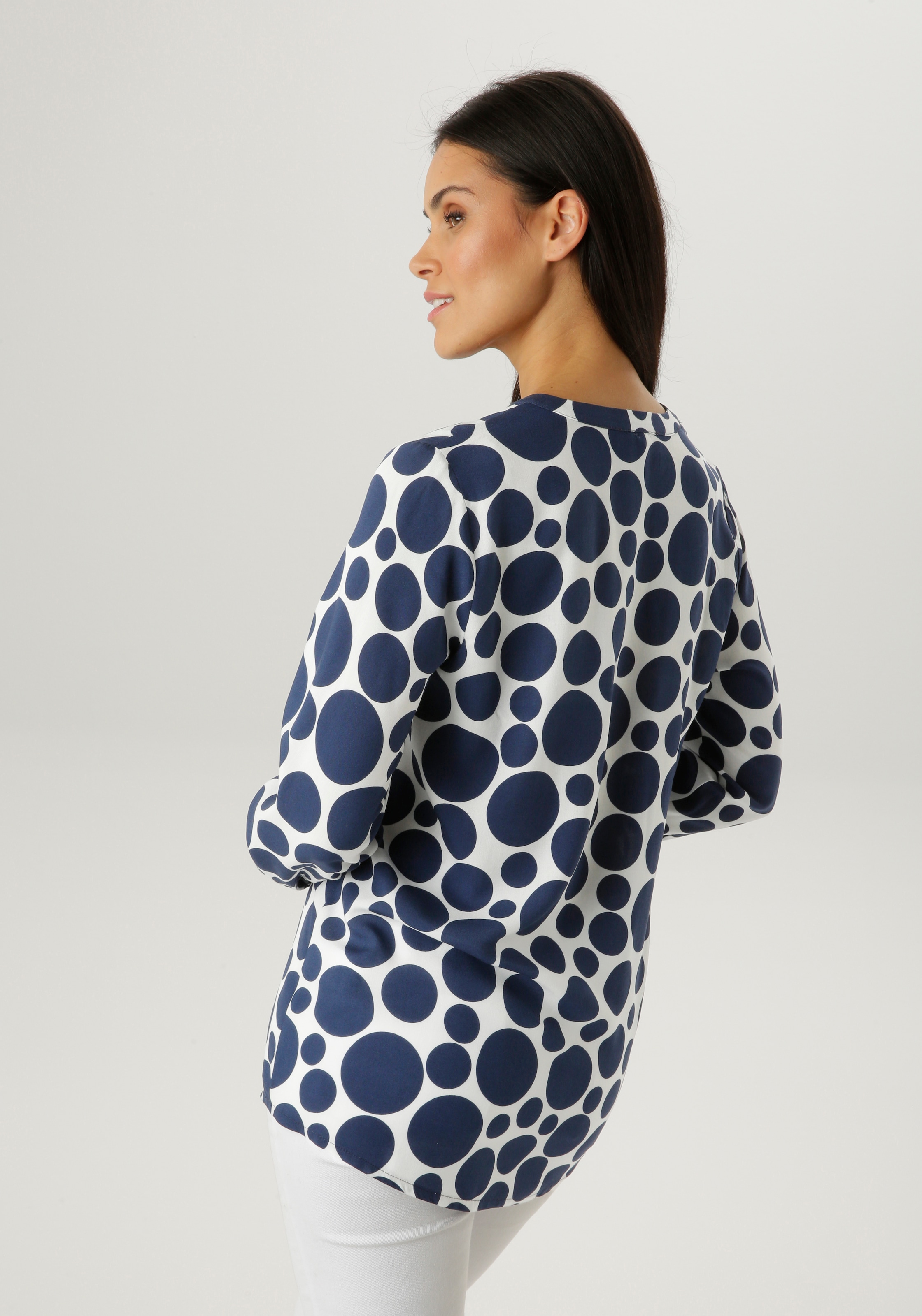 Aniston SELECTED Schlupfbluse im raffinierten Tupfenverlauf - NEUE KOLLEKTION