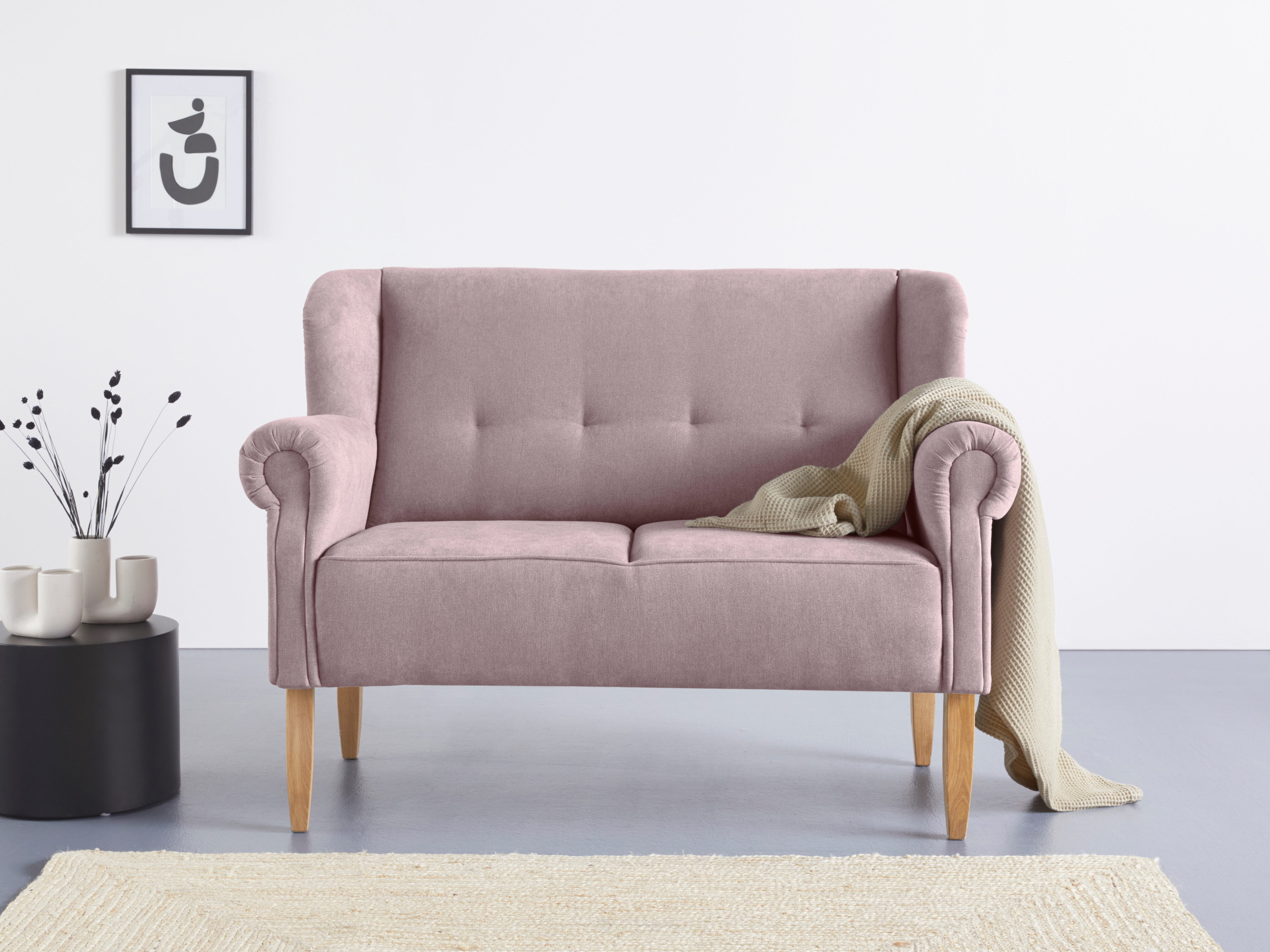 Home affaire Küchensofa "Moro Couch mit Federkern, bequem, Breite 142cm" in verschiedenen Stoffen und Farben