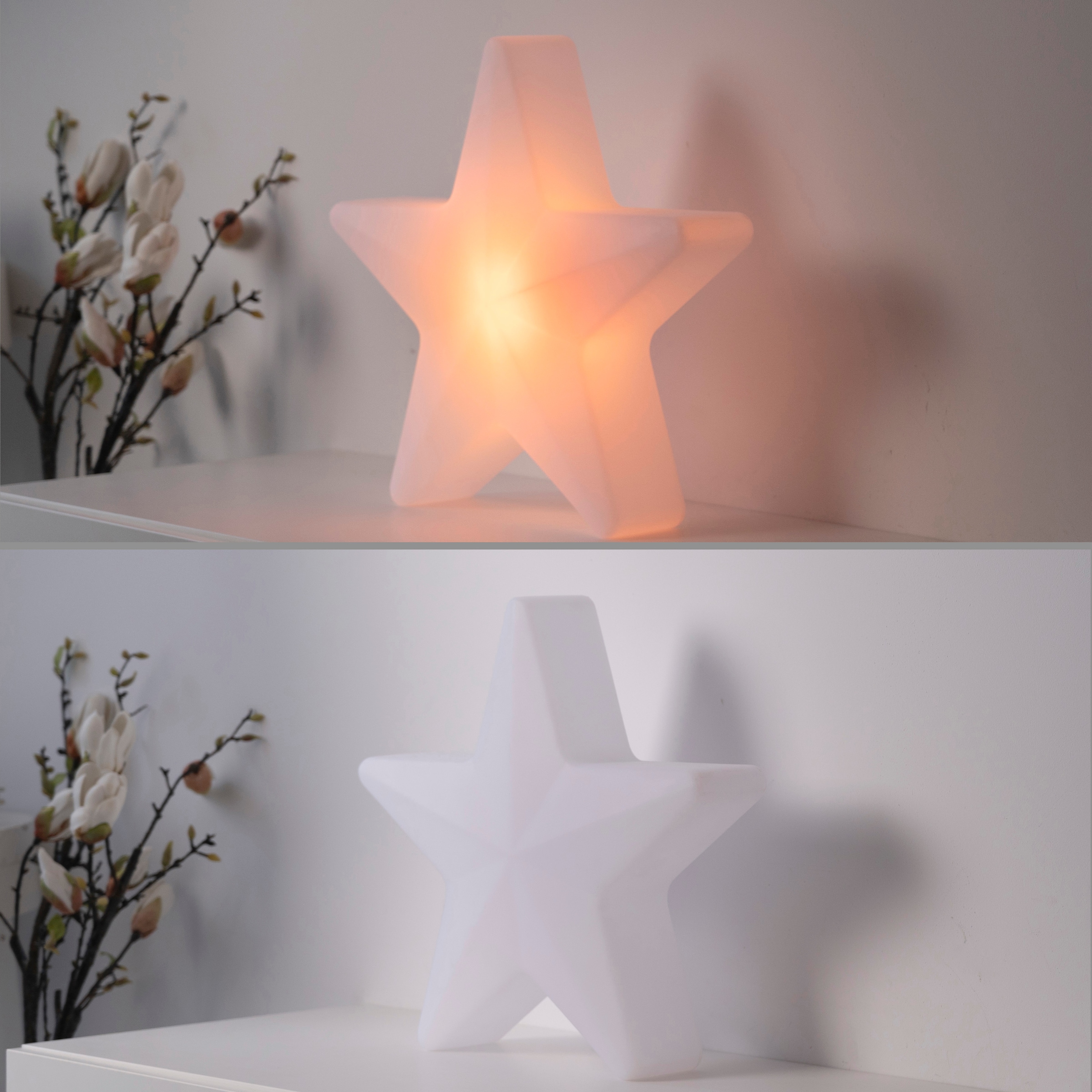 JUST LIGHT LED Gartenleuchte »AKKU STAR« LED-Board 1 Stk. RGB Akkubetrieben, IP44, Dimmbar über Infrarot-Fernbedienung, RGB+W,