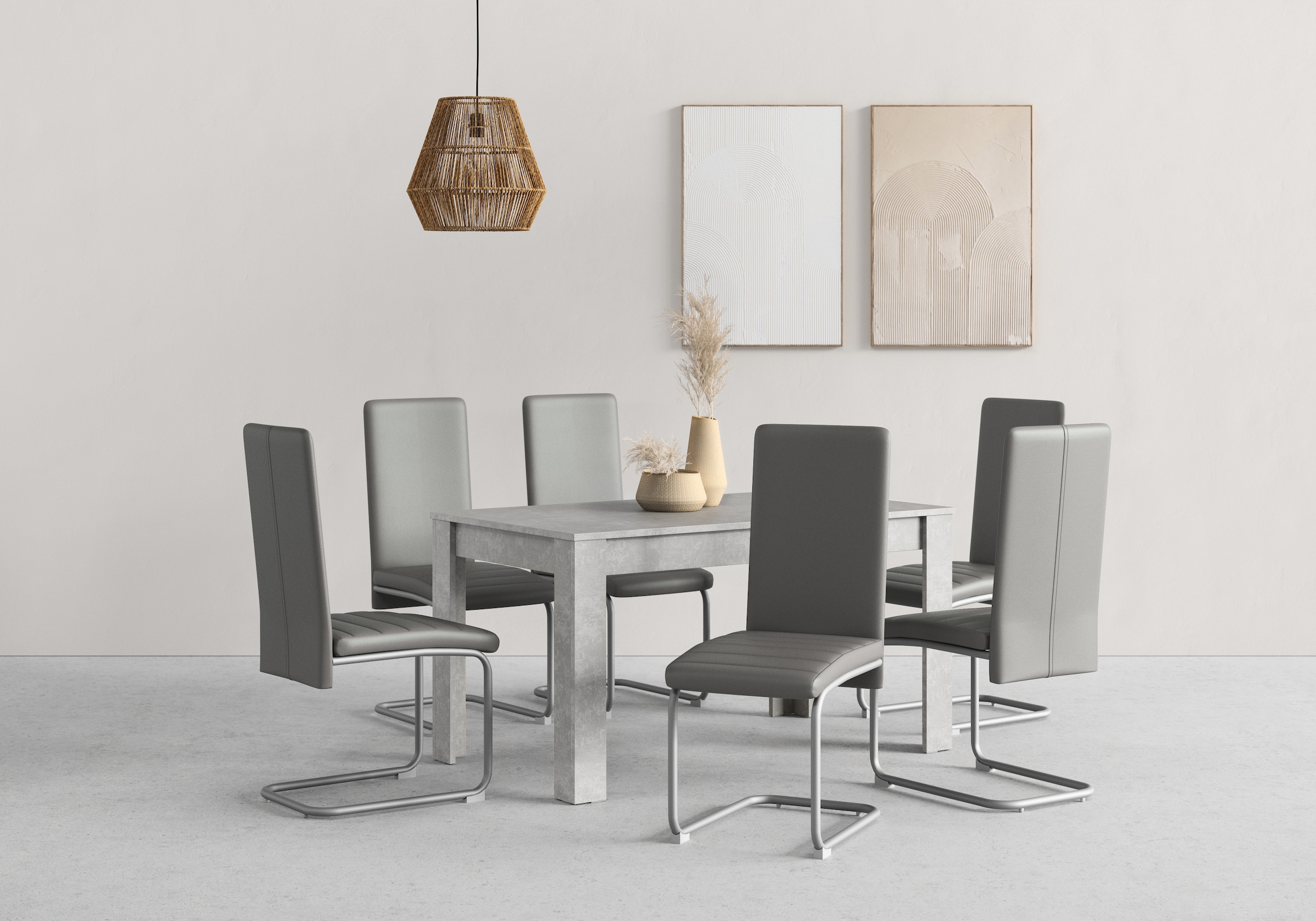 Homexperts BAUR - (Set, Tisch »Nitro«, + 7 6 kaufen cm | Stühle Essgruppe 140 Breite tlg.),