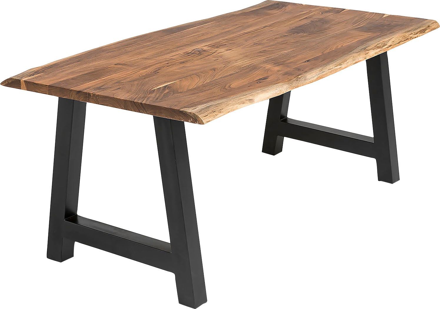 SALESFEVER Akazie 140x80cm Dining Table Natural/Black 3