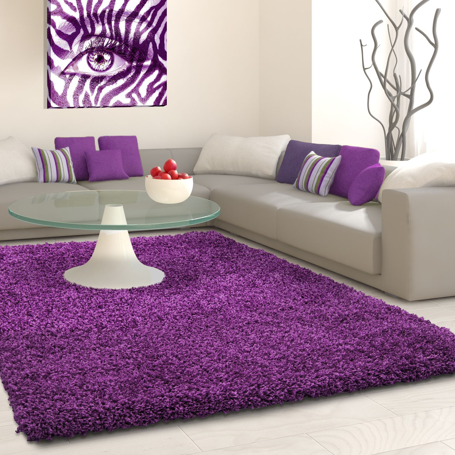 Ayyildiz Teppiche Hochflor-Teppich "Life Shaggy 1500, auch als Läufer und in Rund erhältlich" rechteckig 30 mm Höhe Langflor, uni, große Farb- und Größenauswahl. Wohnzimmer, alle Räume
