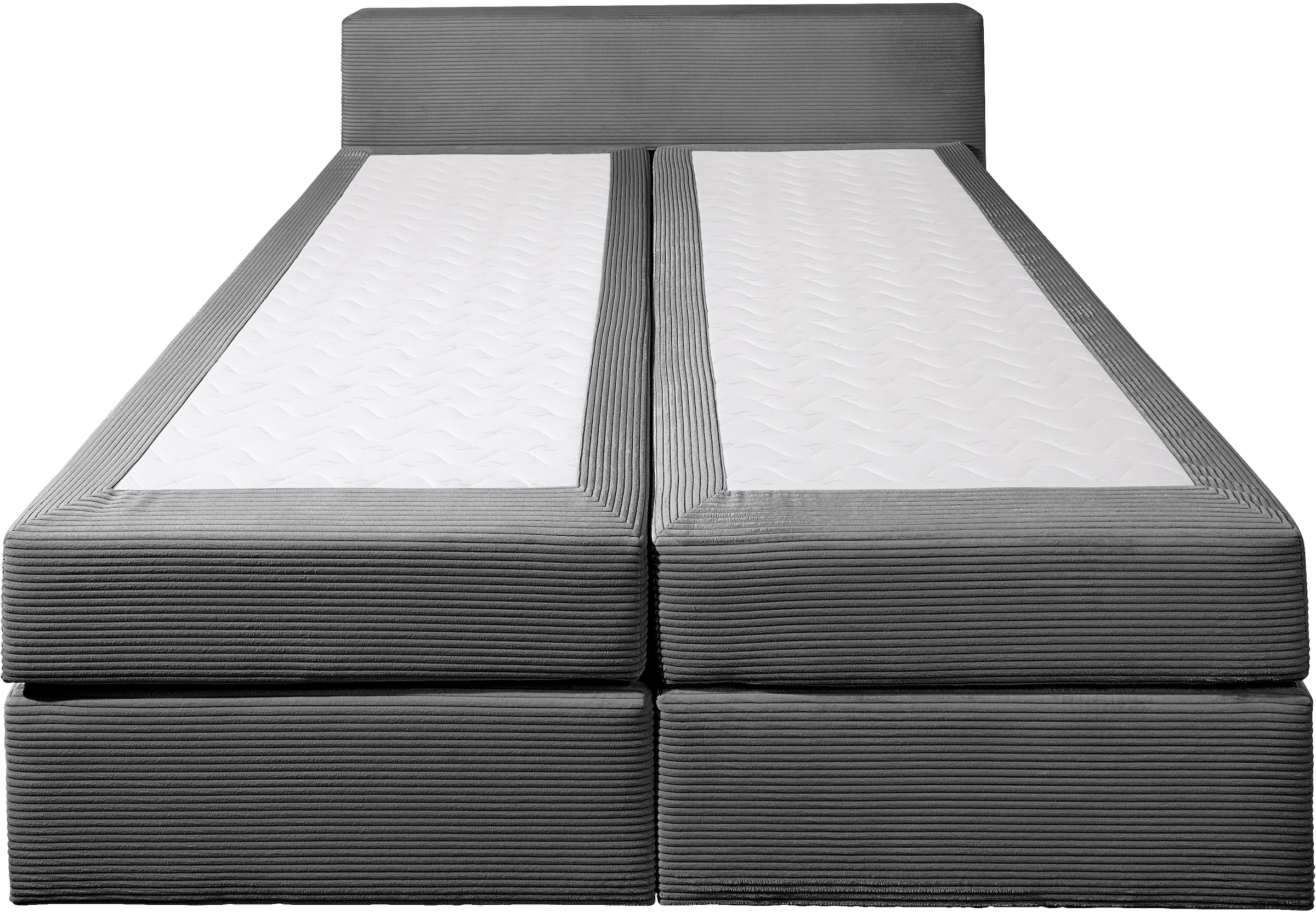 andas Boxspringbett »Åby«, In Cord Bezug, wahlweise mit und ohne Matrazte erhältlich