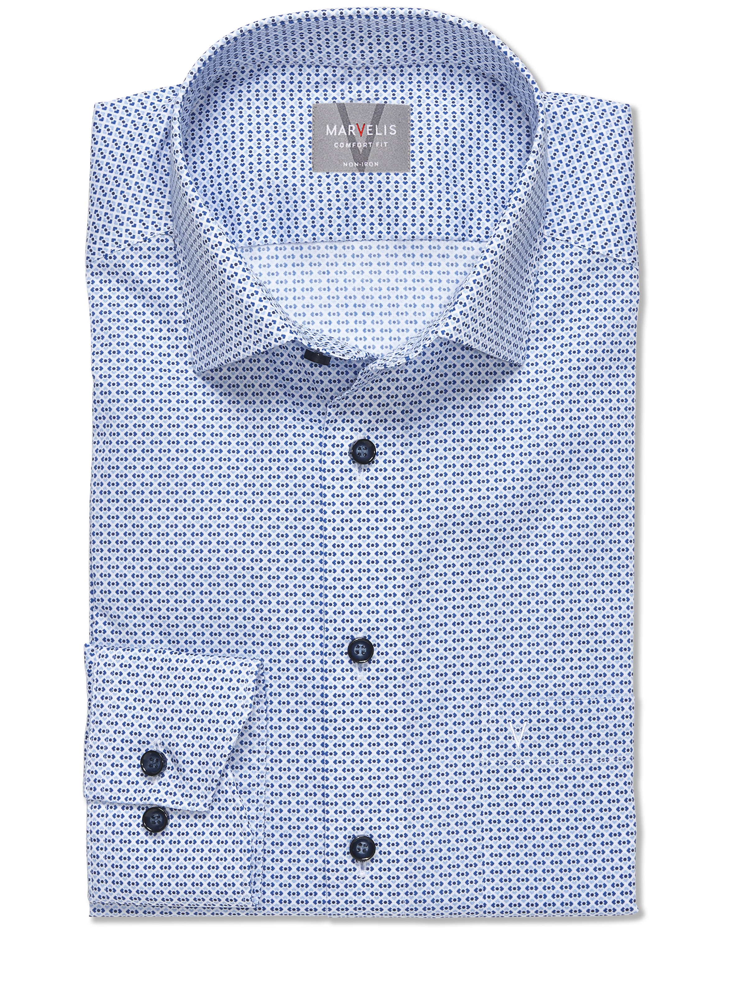 MARVELIS Langarmhemd mit Minimal-Print günstig online kaufen