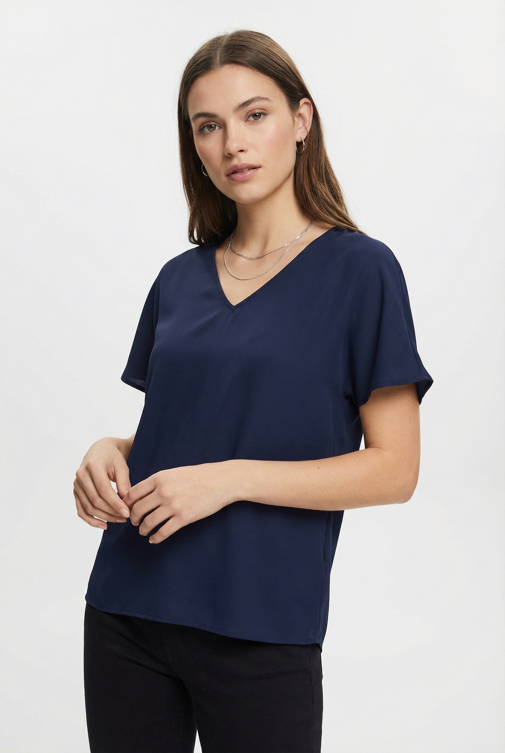 ONLY CARMAKOMA Shirtbluse "CARMETTA LIFE V-NECK SS TOP WVN NOOS" günstig online kaufen