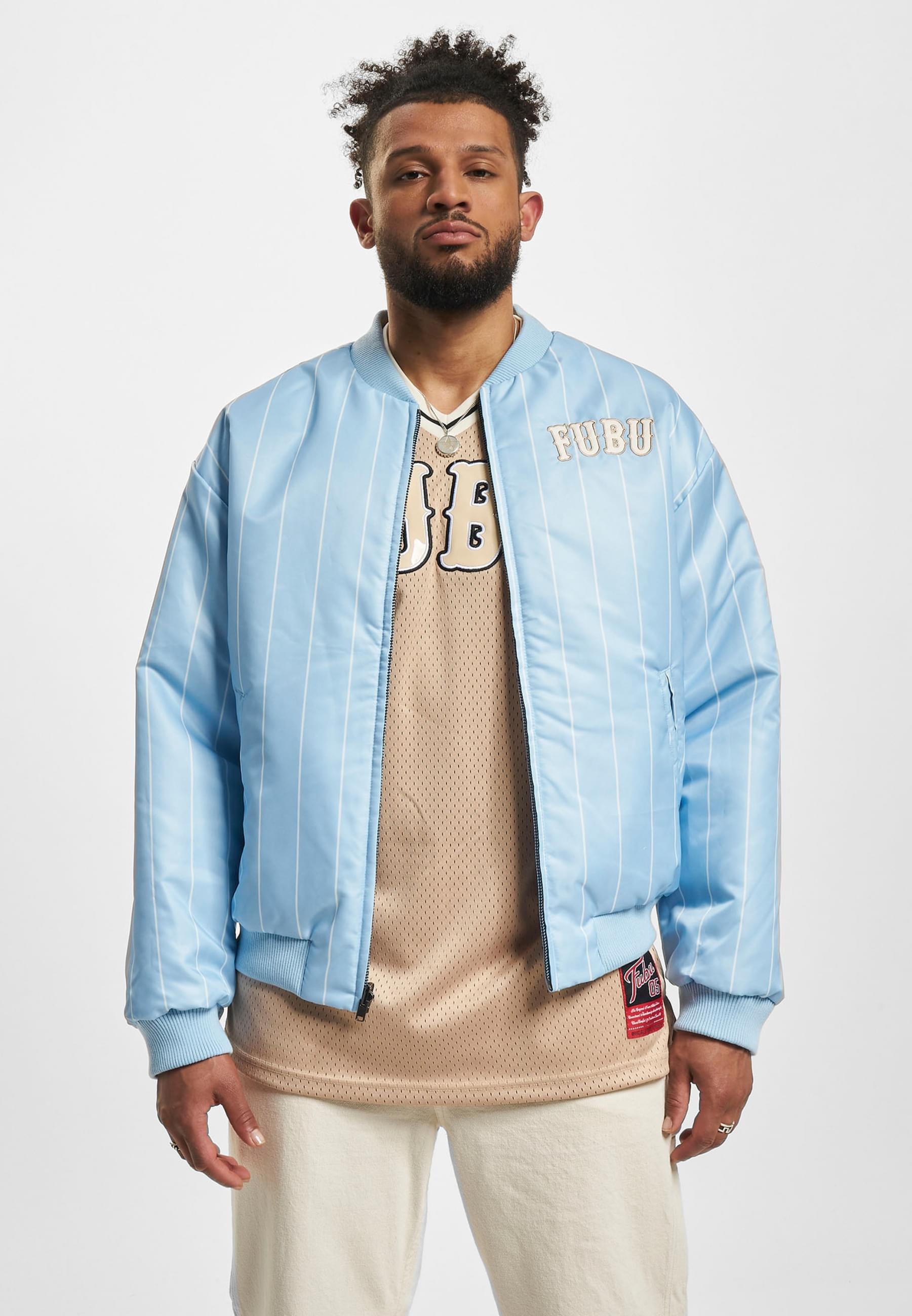 Fubu Allwetterjacke »Fubu Herren FM232-006-2 FUBU Varsity Reversible Satin Jacket«, (1 St.), ohne Kapuze