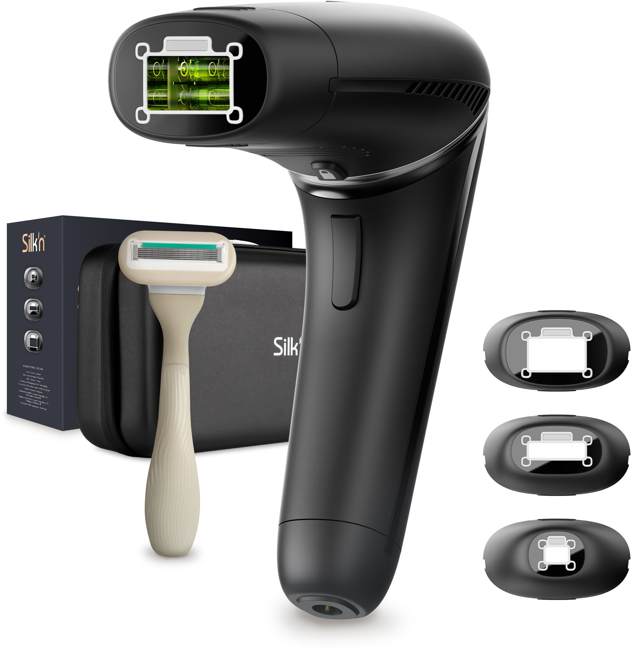 SILK'N Damen IPL-Haarentferner "Silk'n 7", schwarz, Kunststoff, B:15,5cm H:19cm T:9cm, IPL-Haarentferner, das erste IPL-Gerät von Silk'n mit einem