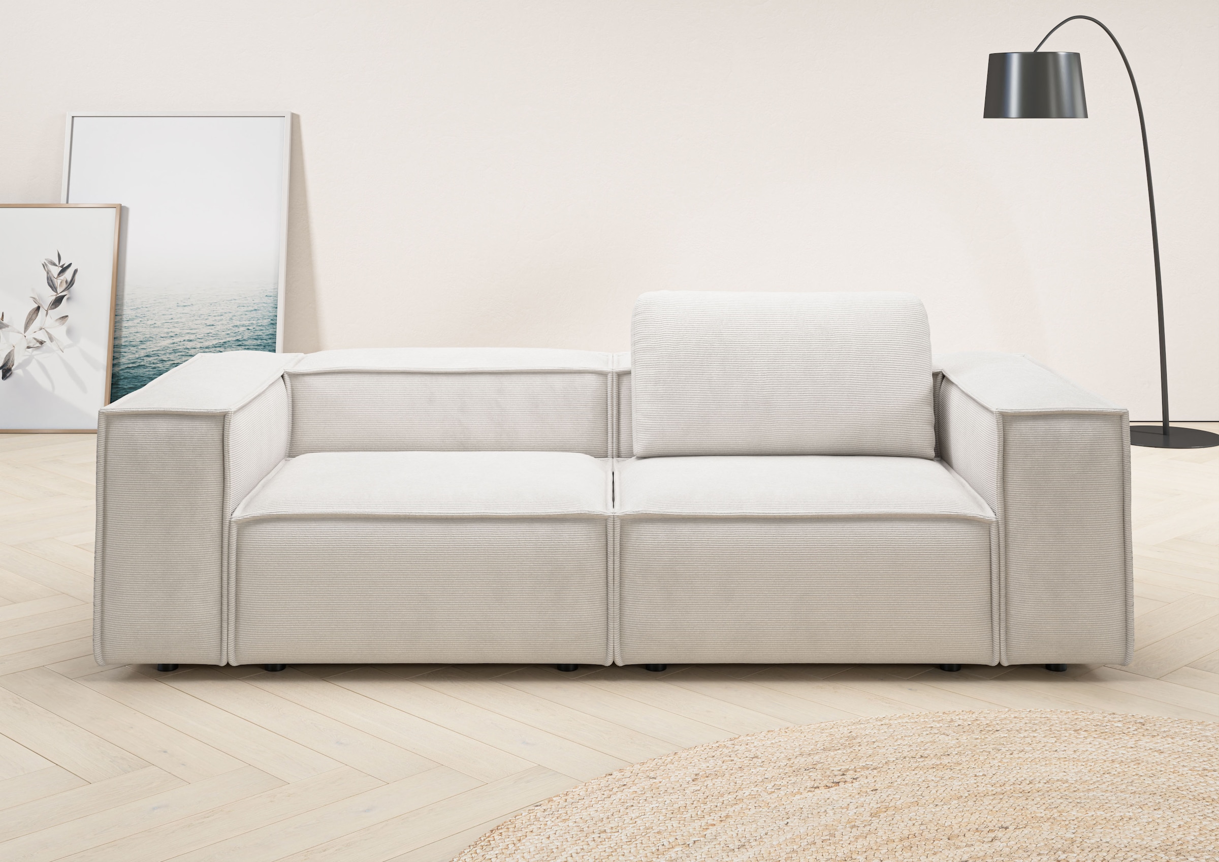 Home affaire 2-Sitzer "Watertown, modernes Sofa 246 cm breit, auch in Feinc günstig online kaufen