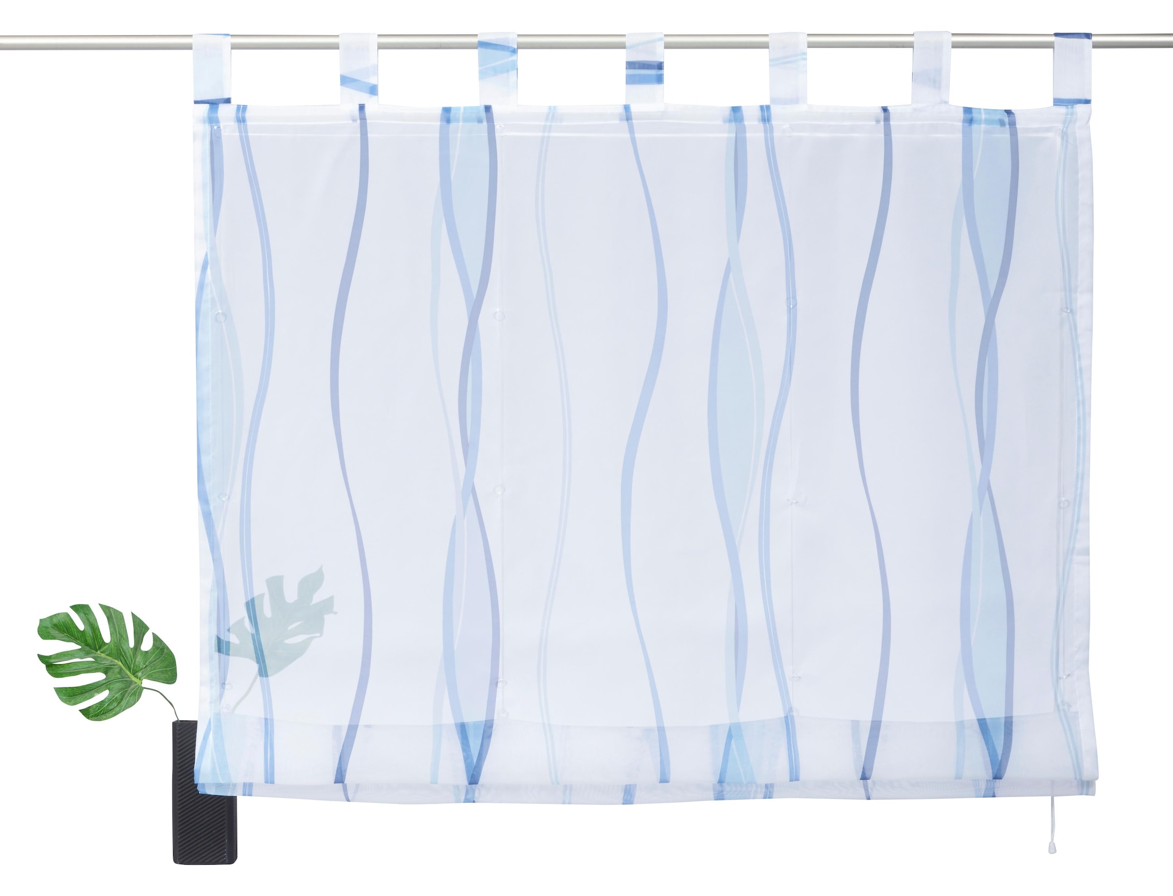 my home Raffrollo »Dimona«, mit Schlaufen, Transparent, Voile, Polyester