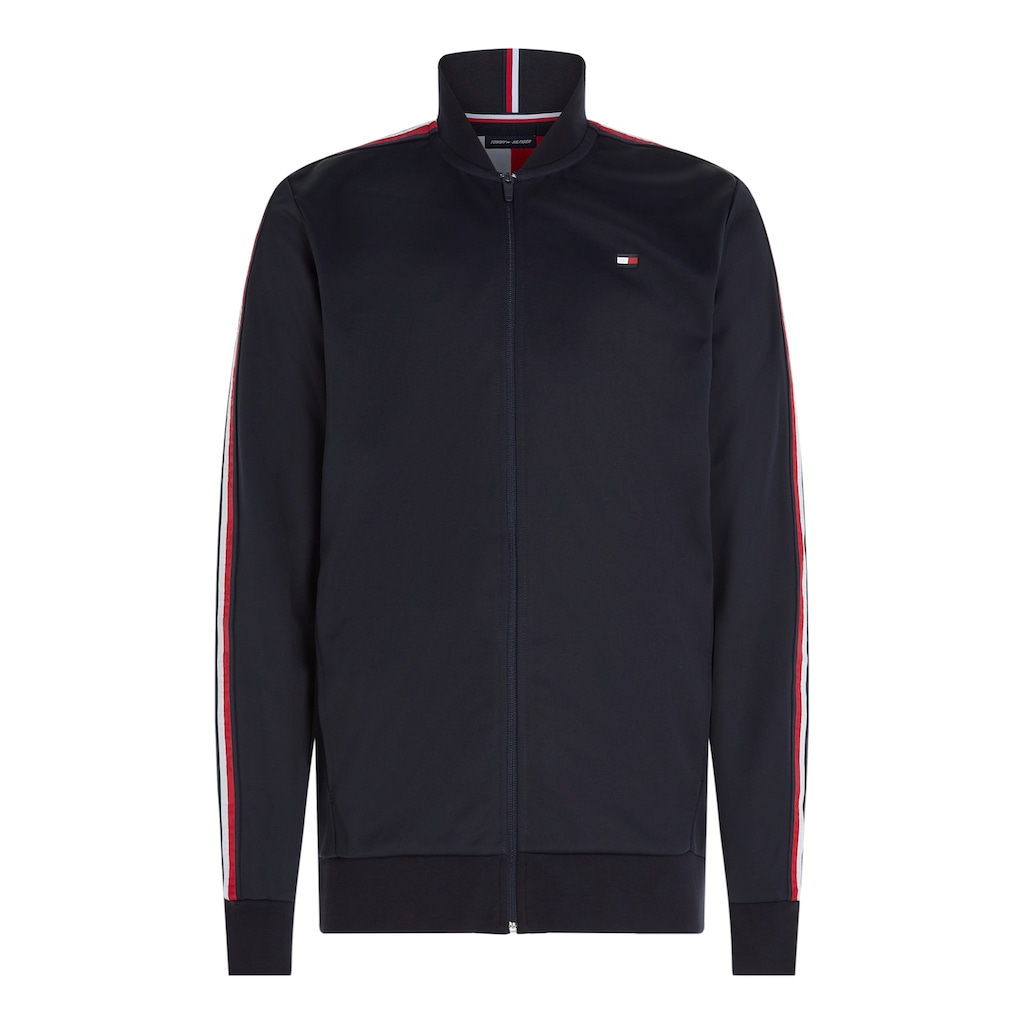 Tommy Hilfiger Sport Sweatjacke »TRIM TAPE BASEBALL COLLAR«