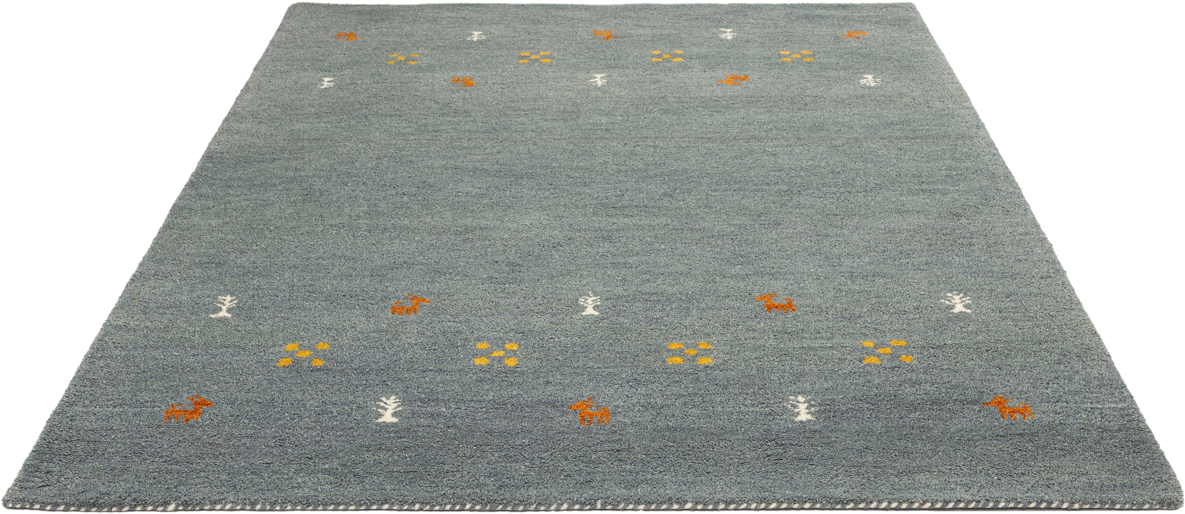 THEKO Wollteppich "Gabbeh Motiv, Handgefertigt, Teppich, Tiermotiv, reine W günstig online kaufen