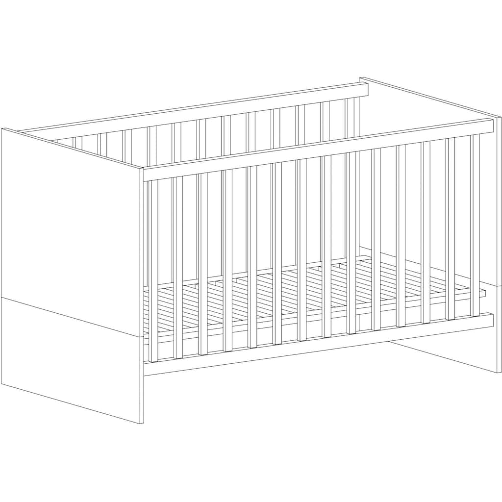 arthur berndt Babyzimmer-Komplettset »Babyzimmer Set »Lavea« 3-teilig«, (Set, Babymöbel-Set »Lavea«: Kleiderschrank, Kinderbett und Wickelkommode)