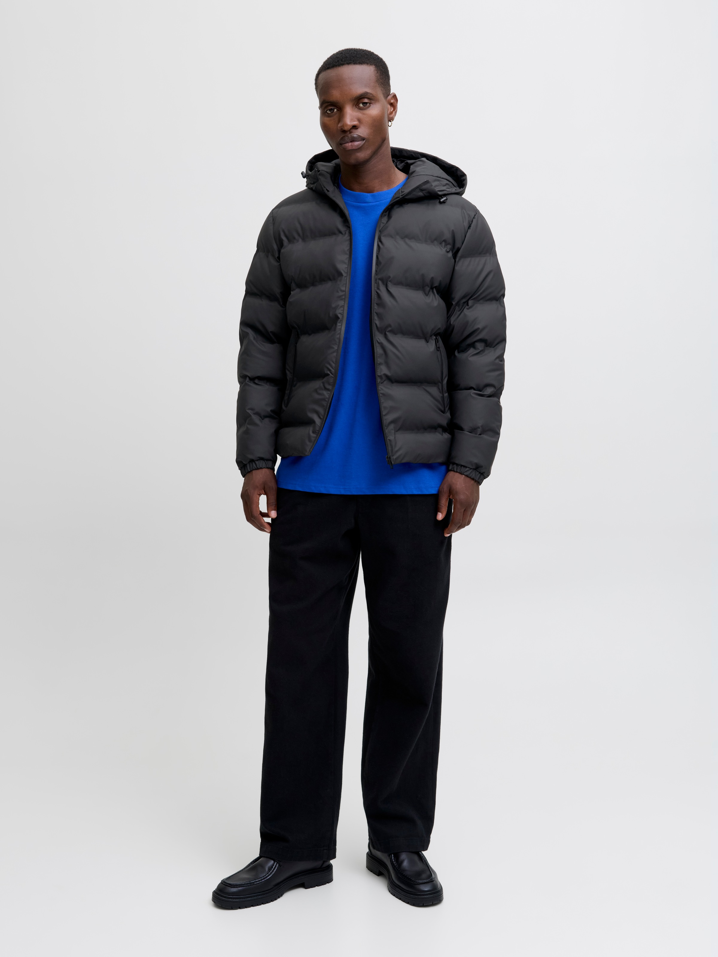 Jack & Jones Steppjacke »JJELEMENTS PU PUFFER SN« mit Kapuze