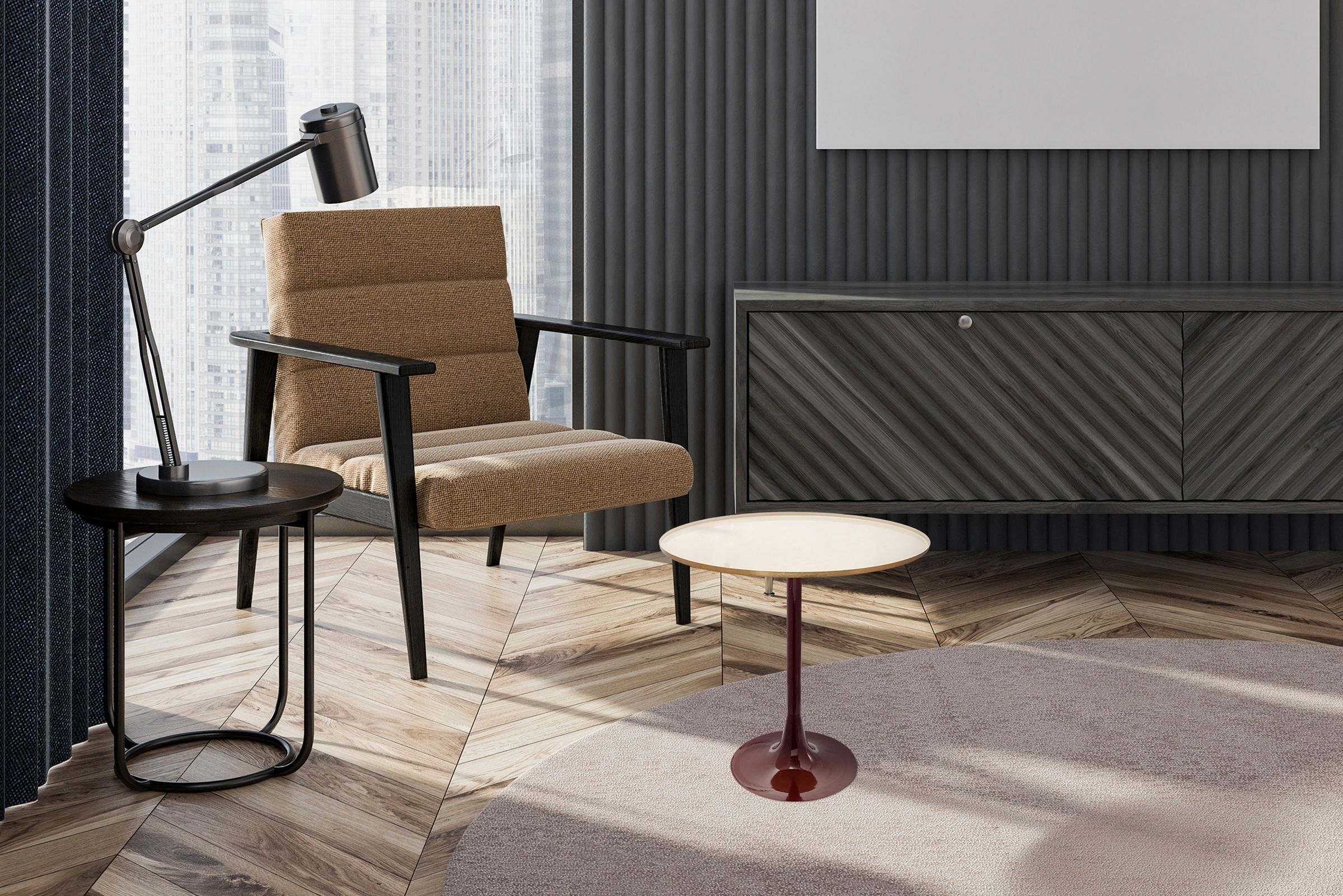 Kayoom Beistelltisch »Art Deco 925, Abstelltisch aus Metall,funktional und stabil«, (1 St.), Dekorativ, glanzvolle Lackierung, stilvolles Design