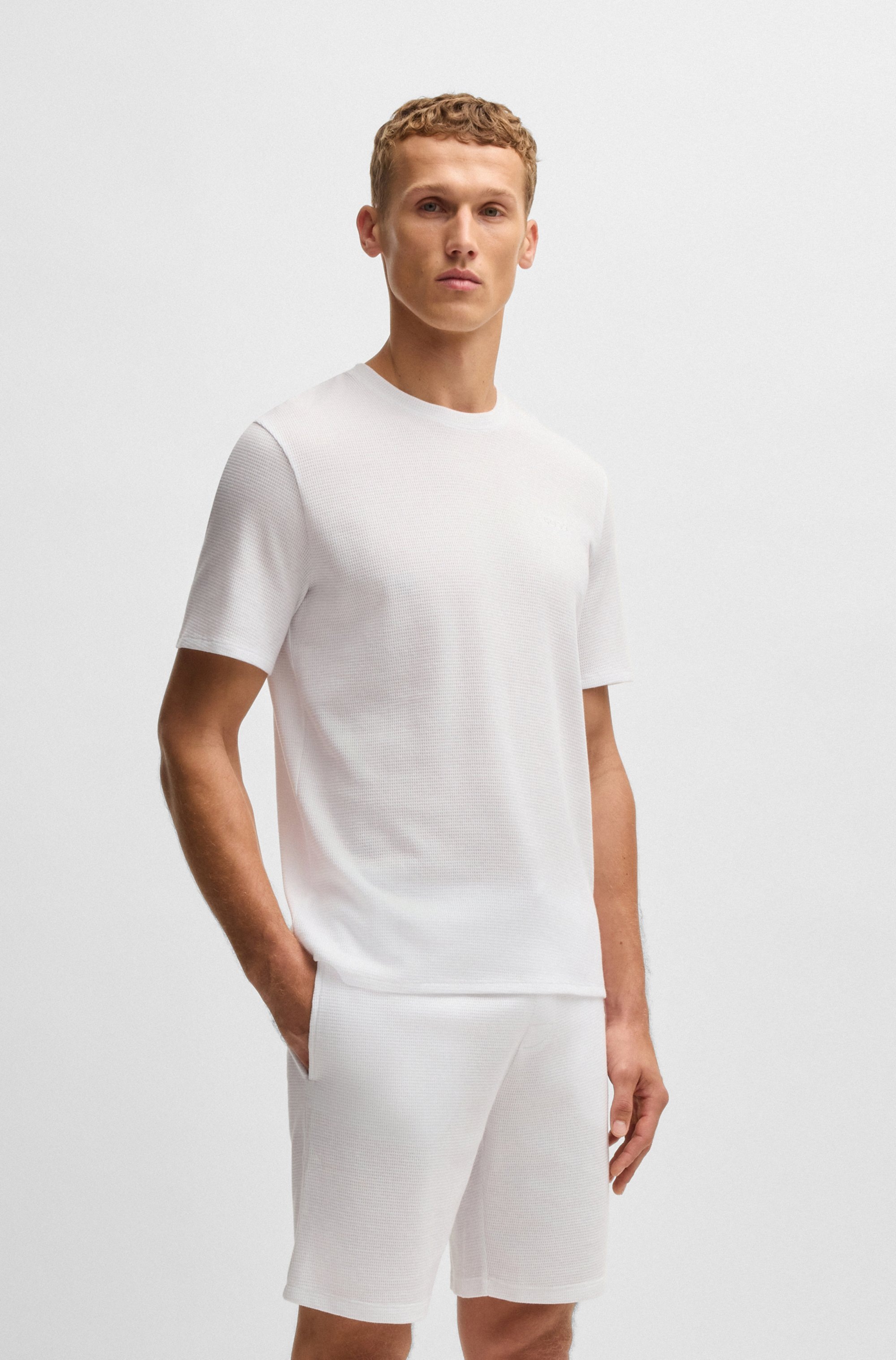 BOSS Pyjamaoberteil "Waffle T-Shirt" günstig online kaufen