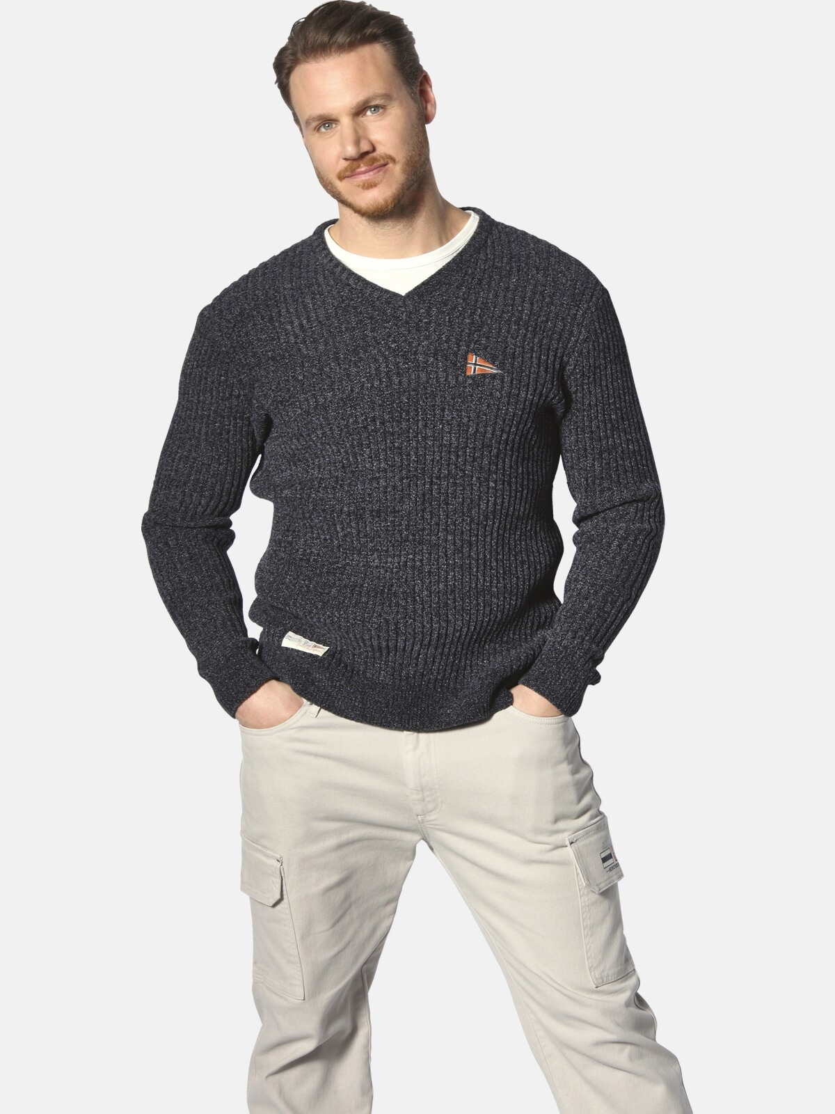 Jan Vanderstorm Kapuzenpullover "Pullover mit Mütze RONAI"