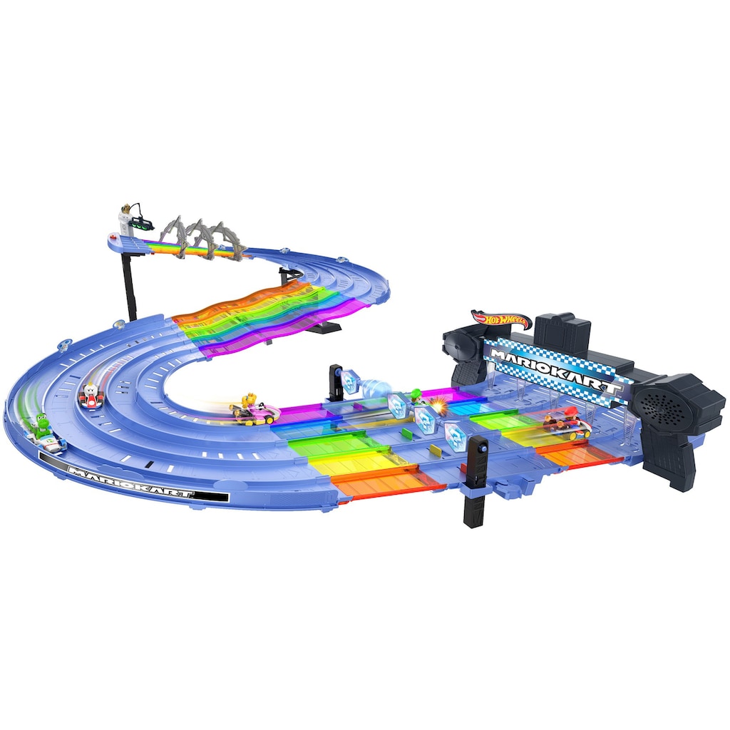 Hot Wheels Autorennbahn »Mario Kart Regenbogen Rennstrecke«