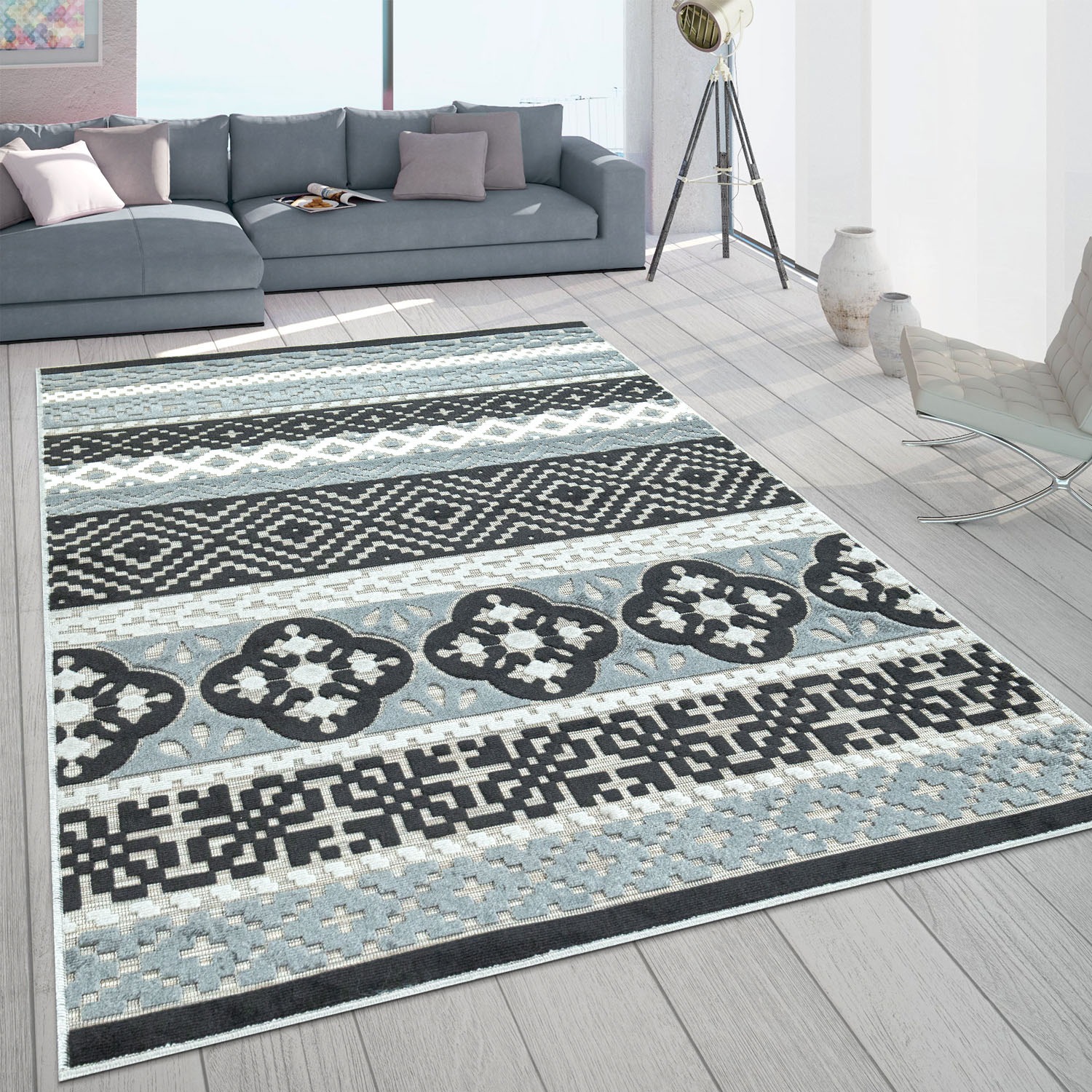 Paco Home Teppich "Charleroi 491" rechteckig 3 Höhe 3D-Design, In- und Outd günstig online kaufen