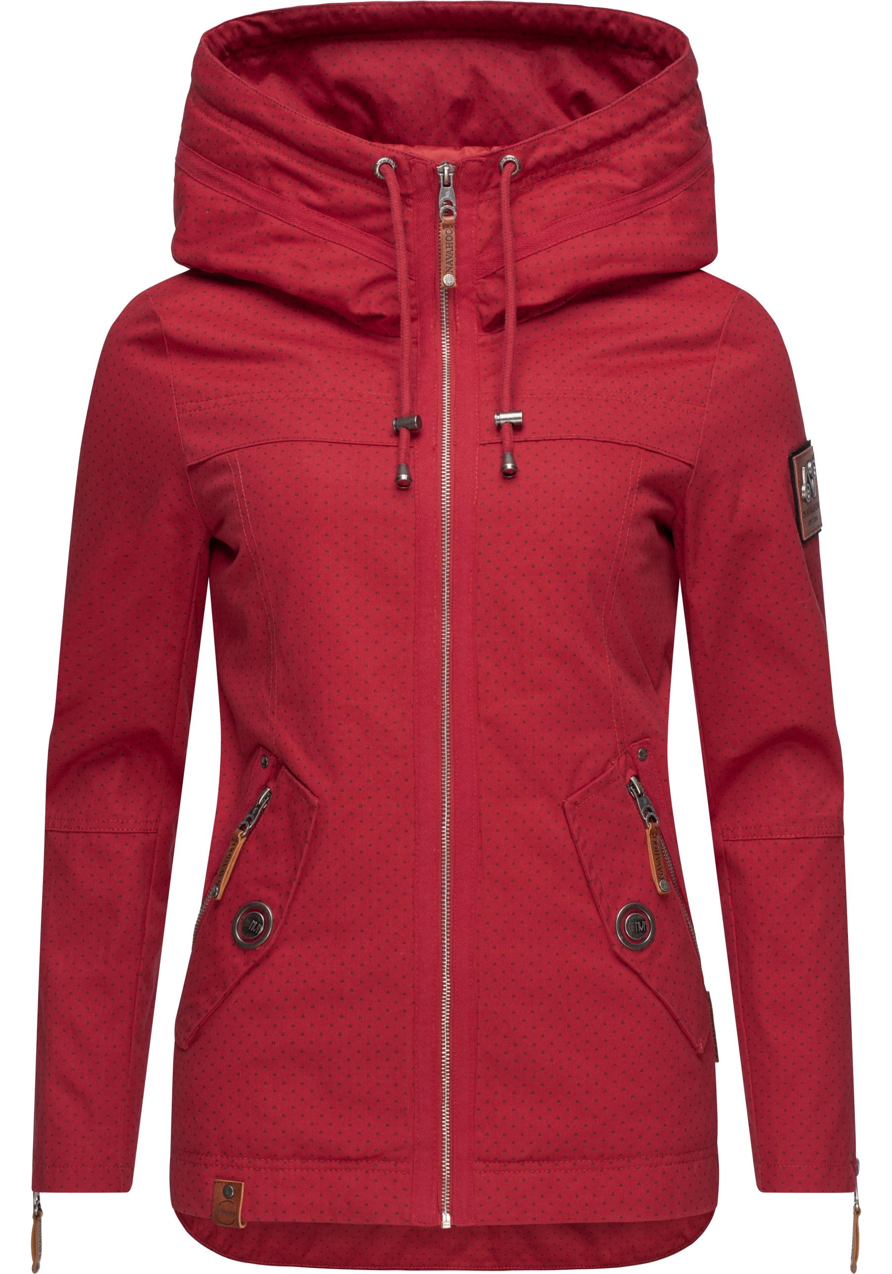 Navahoo Outdoorjacke "Wekoo", mit Kapuze, moderner Damen Übergangsparka aus Baumwolle mit Kapuze