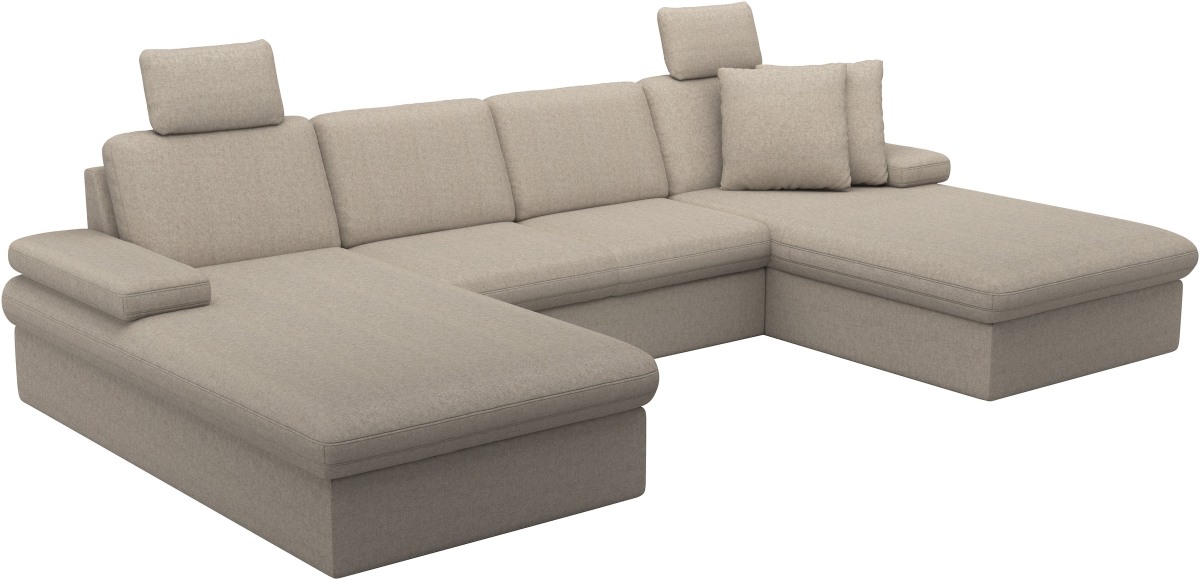 sit&more Wohnlandschaft »Moreno U-Form, B: 309 cm«, mit Armteilverstellung, optional Bettfunktion