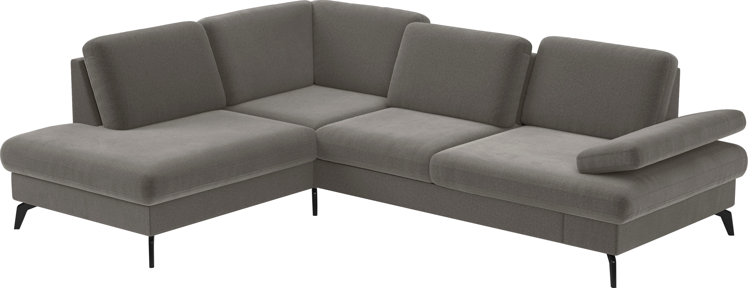 sit&more Ecksofa "Morris L-Form, inkl. Sitztiefenverstellung" wahlweise mit Armteilverstellung, Schlaffunktion & Bettkasten