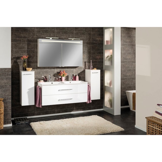 FACKELMANN Spiegelschrank »CL 120 - weiß«, Badmöbel Breite 120 cm, 2 Türen, doppelseitig  verspiegelt | BAUR