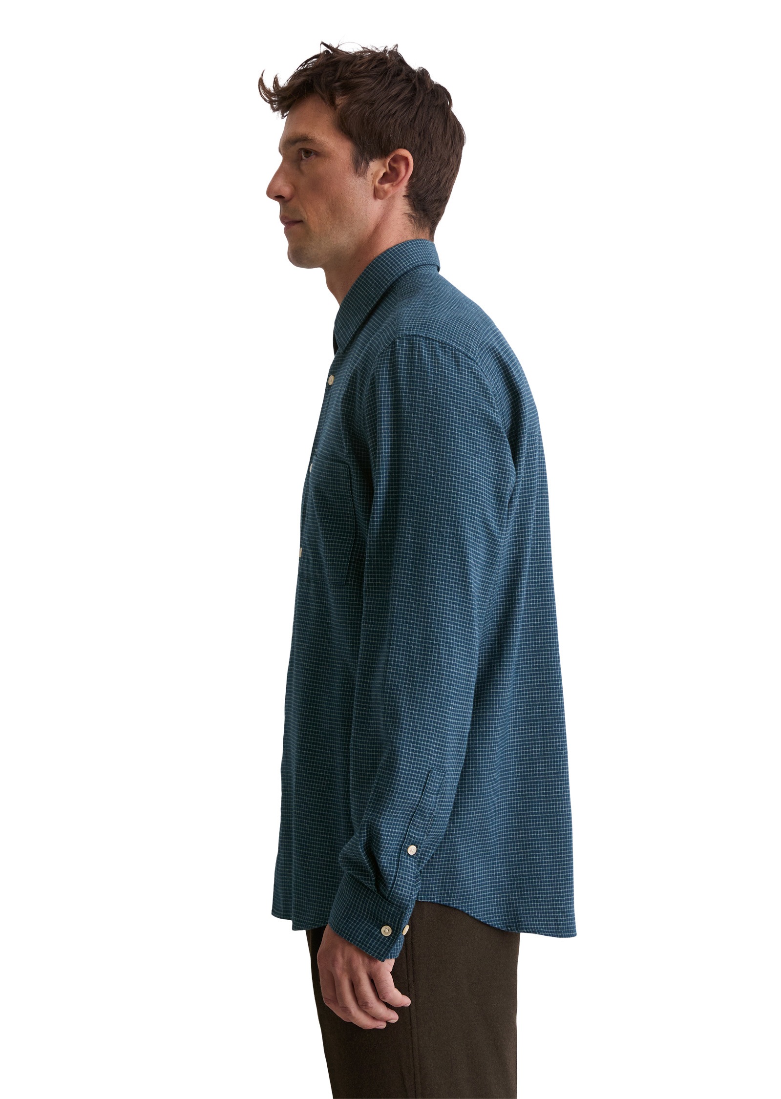 Marc OPolo Langarmhemd "aus leichtem Bio-Baumwoll-Flanell" günstig online kaufen