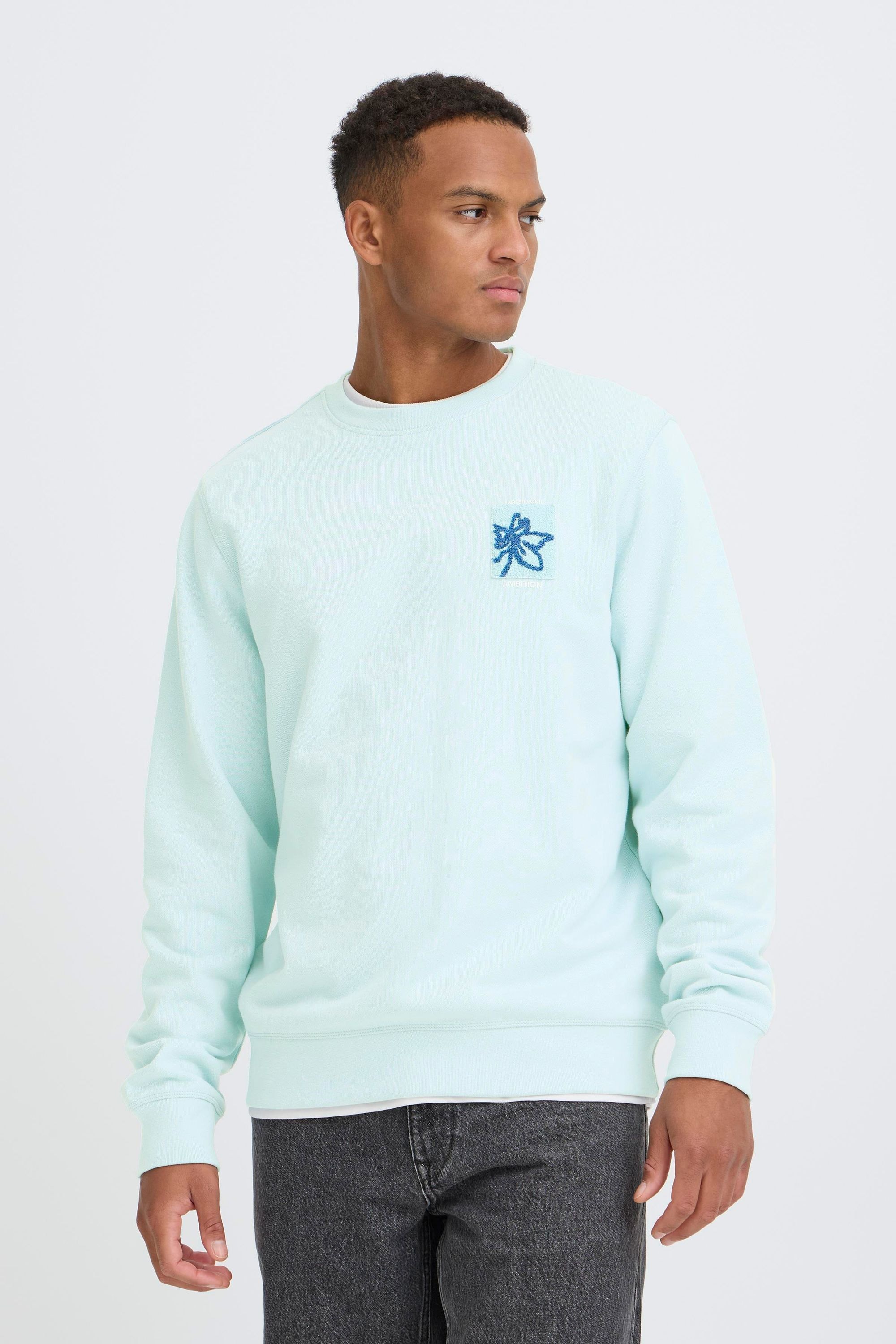 Blend Rundhalspullover "BHFelica" Klassisches Sweatshirt mit Stickerei günstig online kaufen