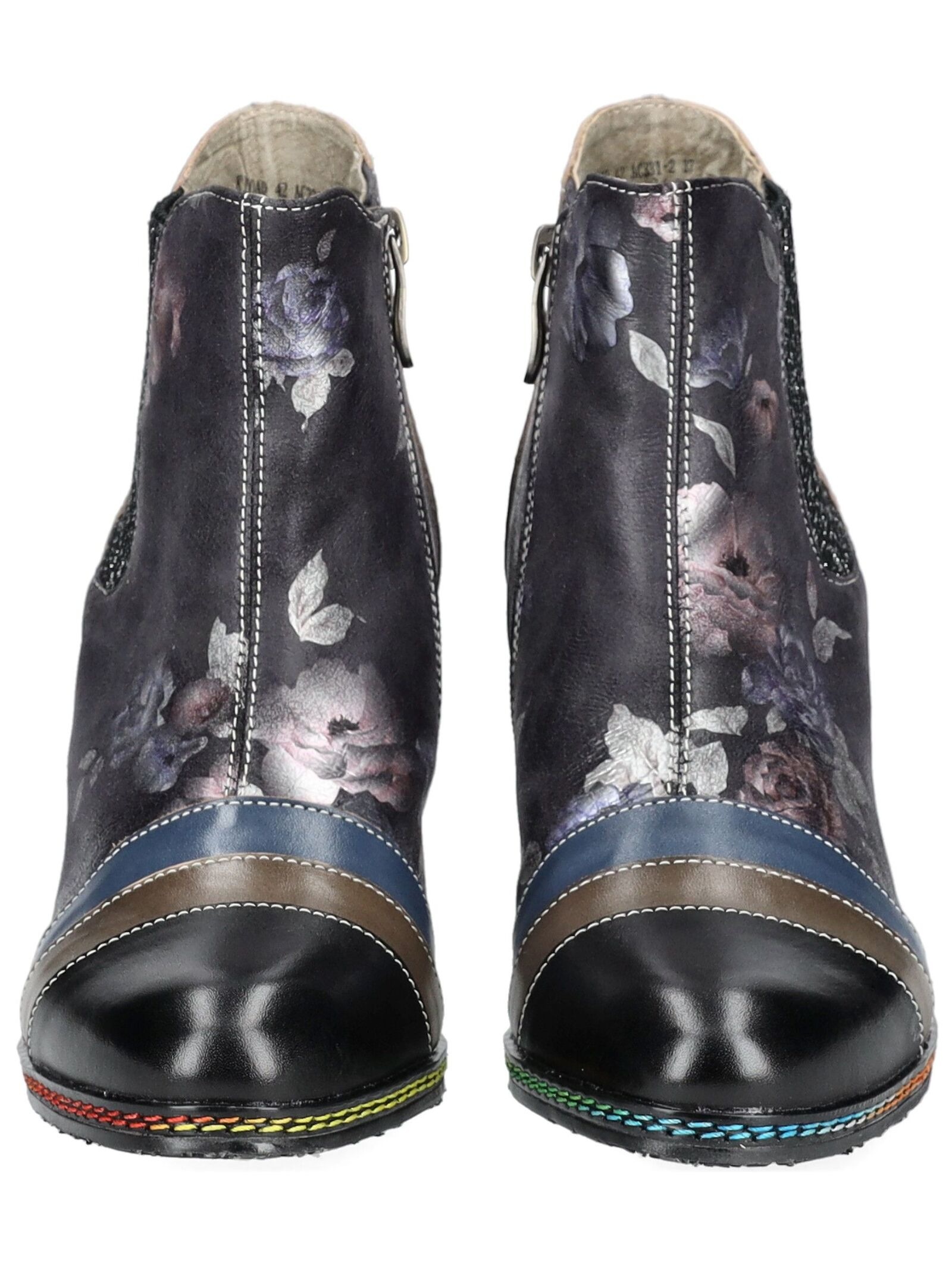 High-Heel-Stiefelette LAURA VITA "LAURA VITA Stiefelette Leder/Textil", Damen, Gr. 38, schwarz, Leder, Textil, Schuhe 2