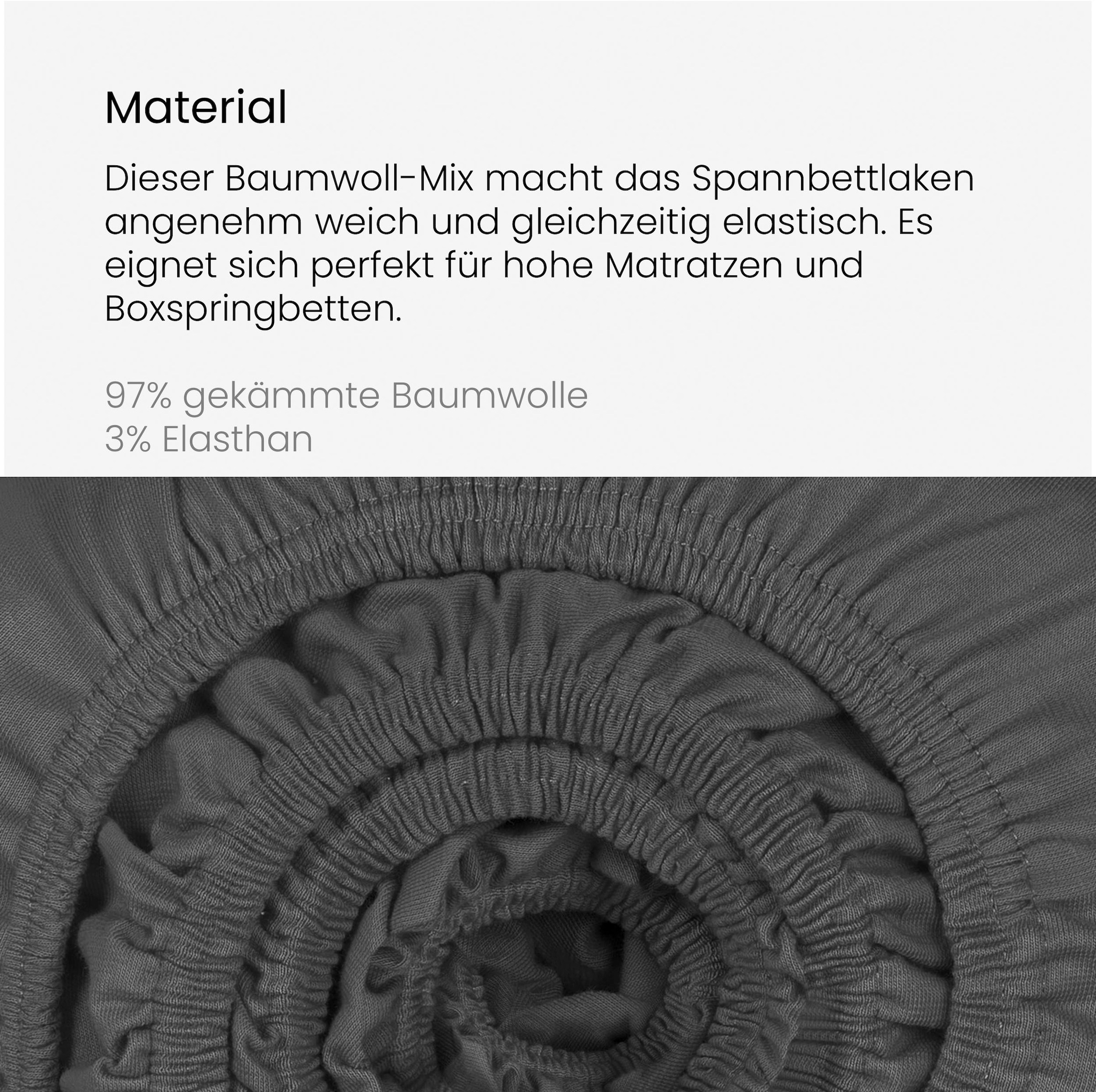 Schiesser Spannbettlaken »Elli hohe BAUR St.), Baumwolle aus für und Matratzen 97% und 3% Elasthan«, (1 Boxspringbetten 