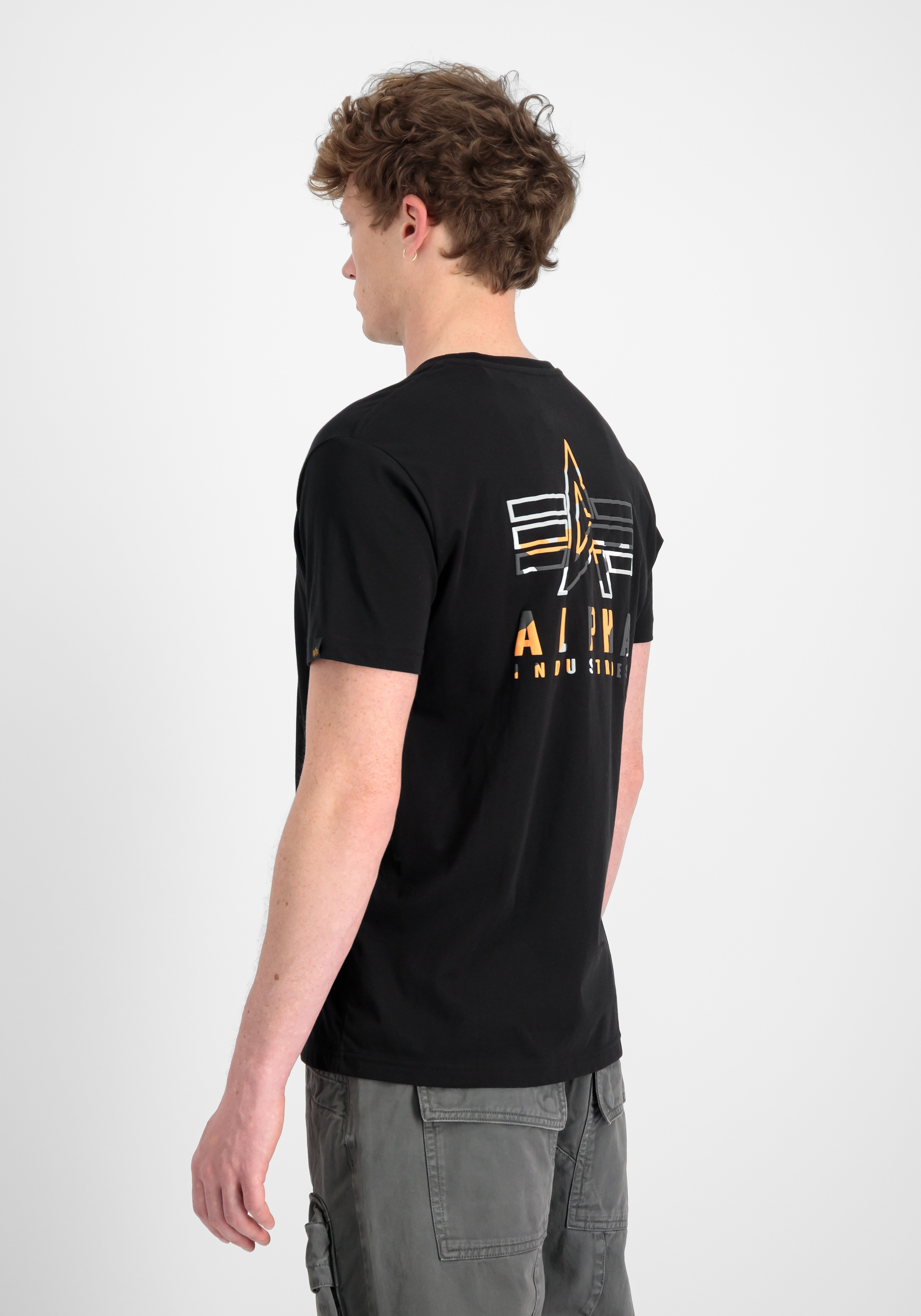 Alpha Industries "Camo Logo Puff Print Backprint T-Shirt"