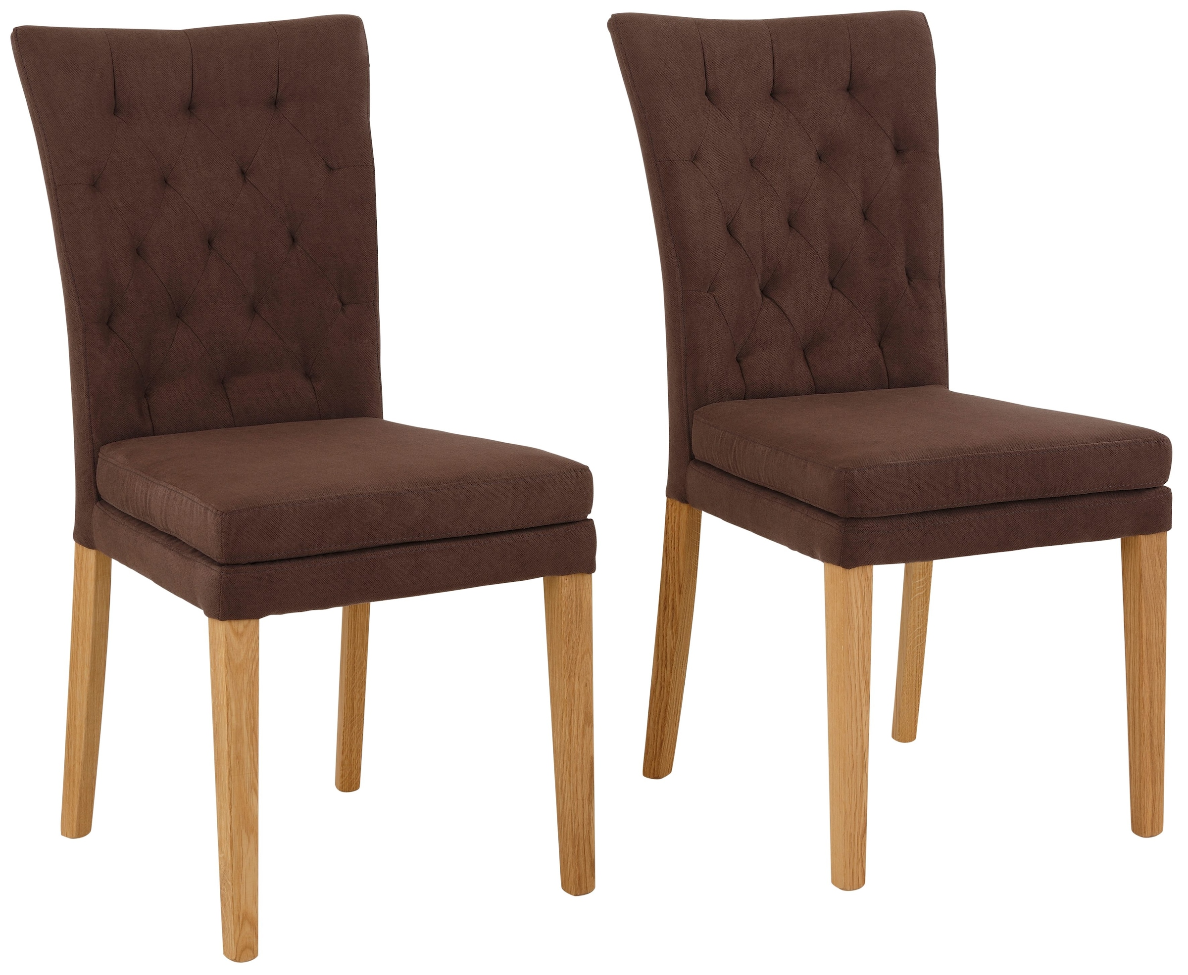 Home affaire Esszimmerstuhl "Colorado" (Set) 2 Stk.Beine in eiche oder nuss günstig online kaufen