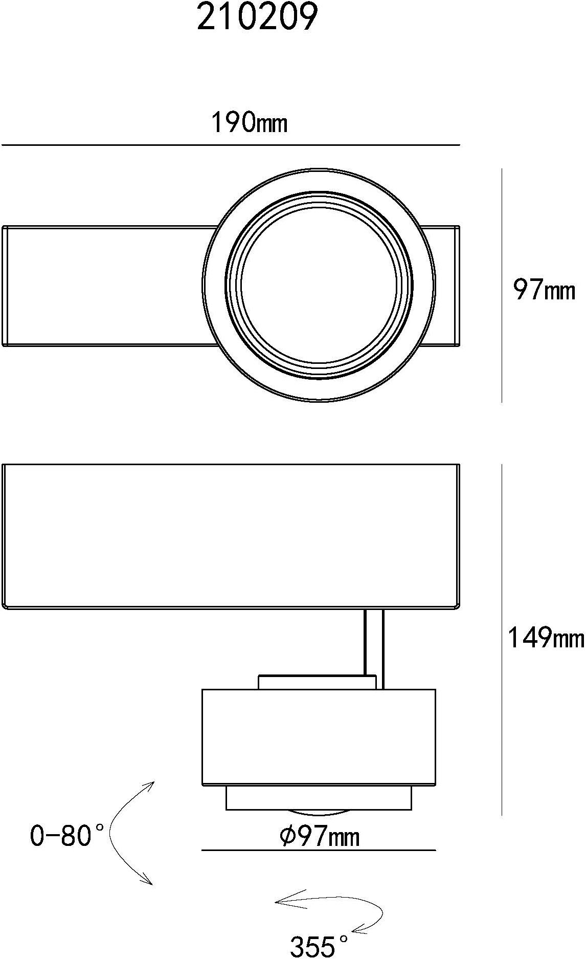 GLOBO LIGHTING Deckenleuchte »TIMO« LED-Modul 1 Stk. Warmweiß Beton-Deckenleuchte dreh- und schwenkbar, inkl. Dekorglas LED 10W