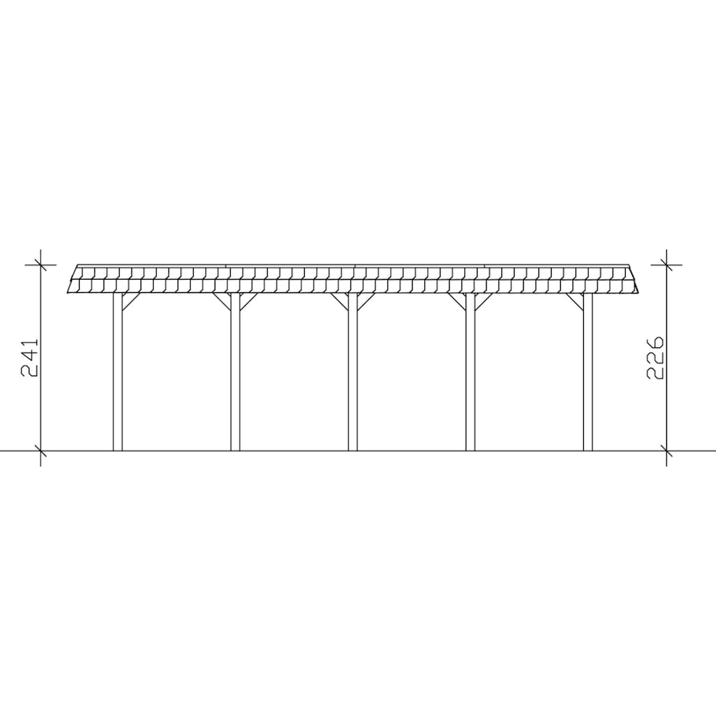 Skanholz Einzelcarport »Spreewald«, Fichtenholz, 285 cm, braun