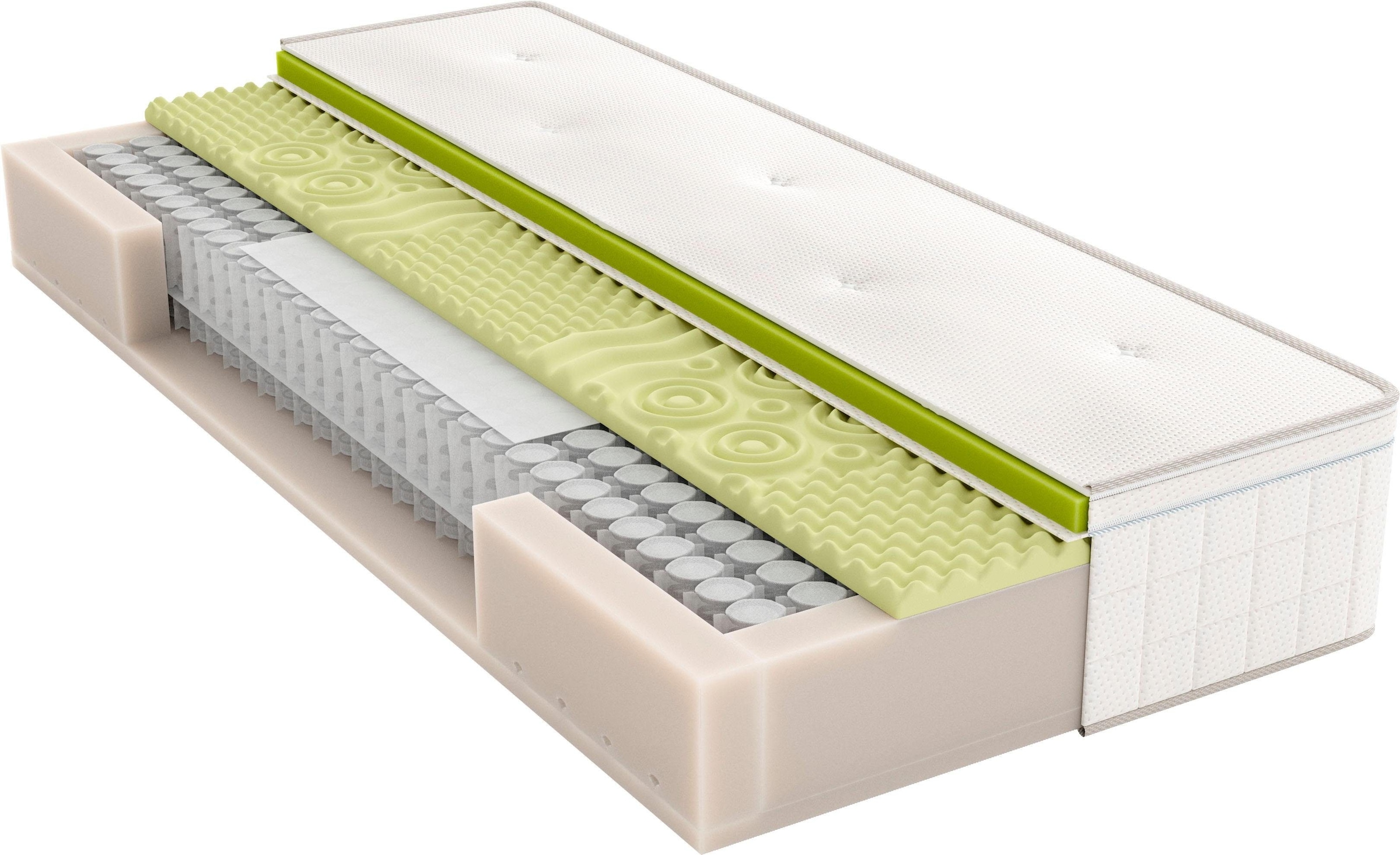 Schlaraffia Boxspringmatratze »Matratze Air Boxspring mit Topper, in 90x200 cm und weiteren Größen«, 33 cm hoch, Raumgewicht: 43 kg/m³, 882 Federn, (1 St.), mit abnehmbaren Topper