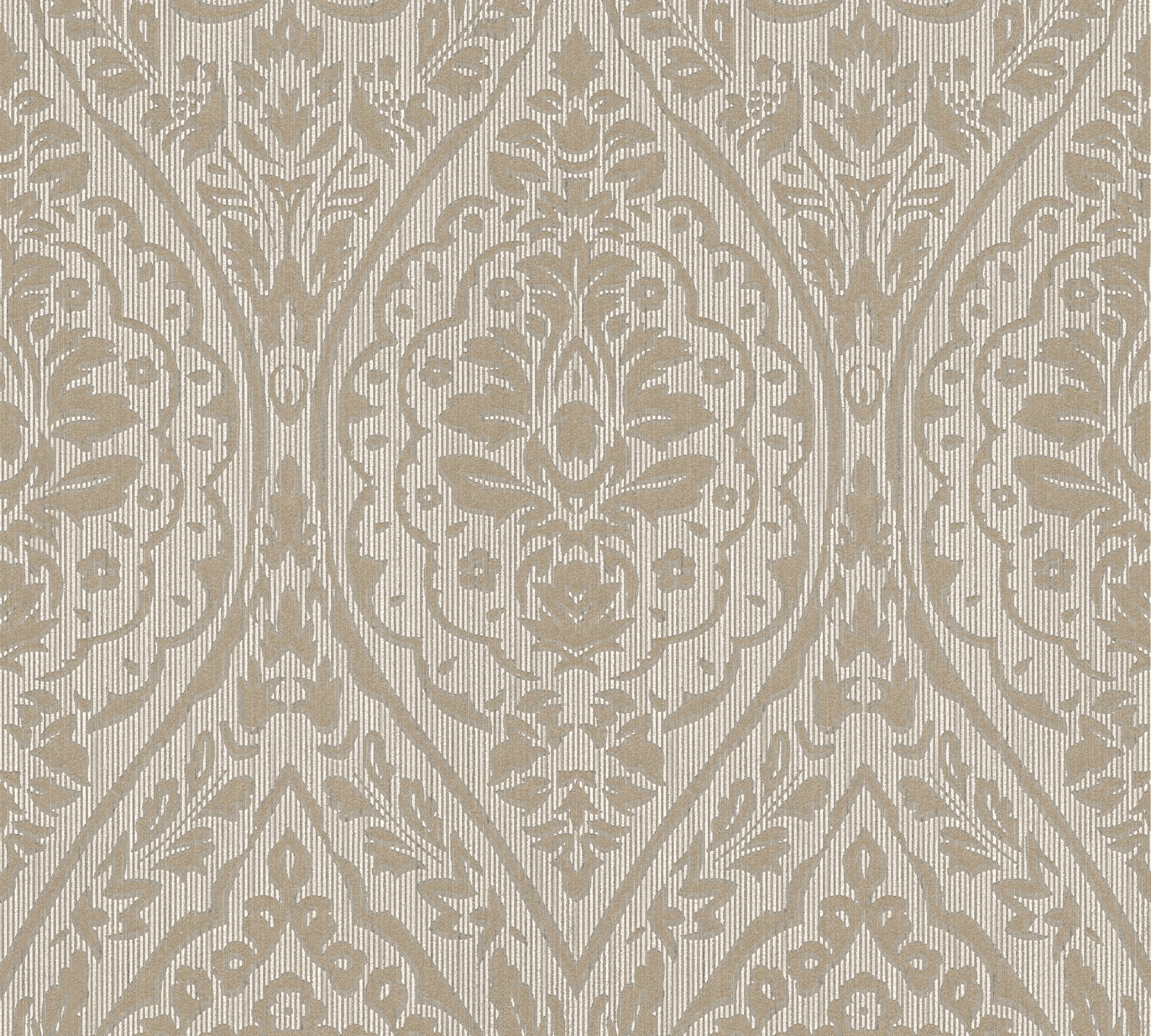 Architects Paper Textiltapete "Tessuto" Barock gemustert ornamental samtig Tapete Streifen Tapeten Wohnzimmer Schlafzimmer Küche modern Flur Büro