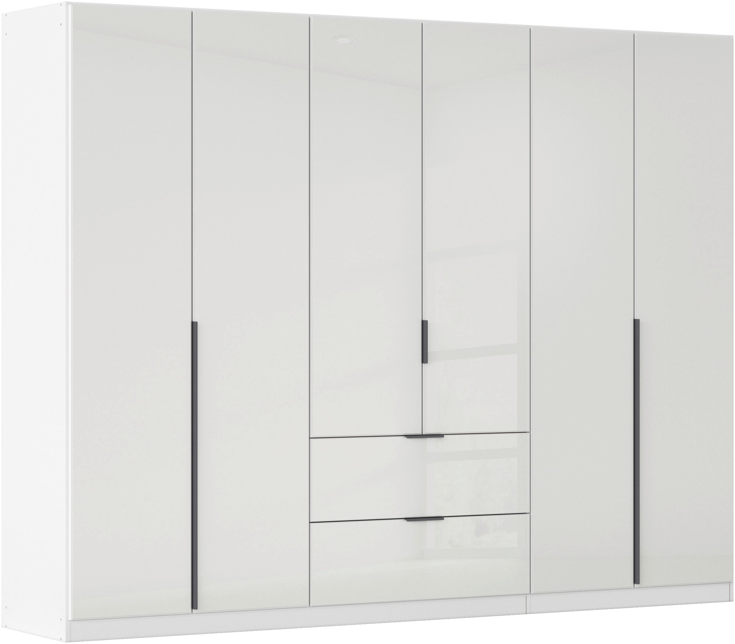 OTTO home Drehtürenschrank "Kleiderschrank Kleiderschränke Schrank Garderobe AGORDO mit Glasfront" in zwei Griff-Farben, Breiten 91-360 cm, mit Außenschubkästen, in 7 Breiten und 2 Höhen MADE IN GERMANY